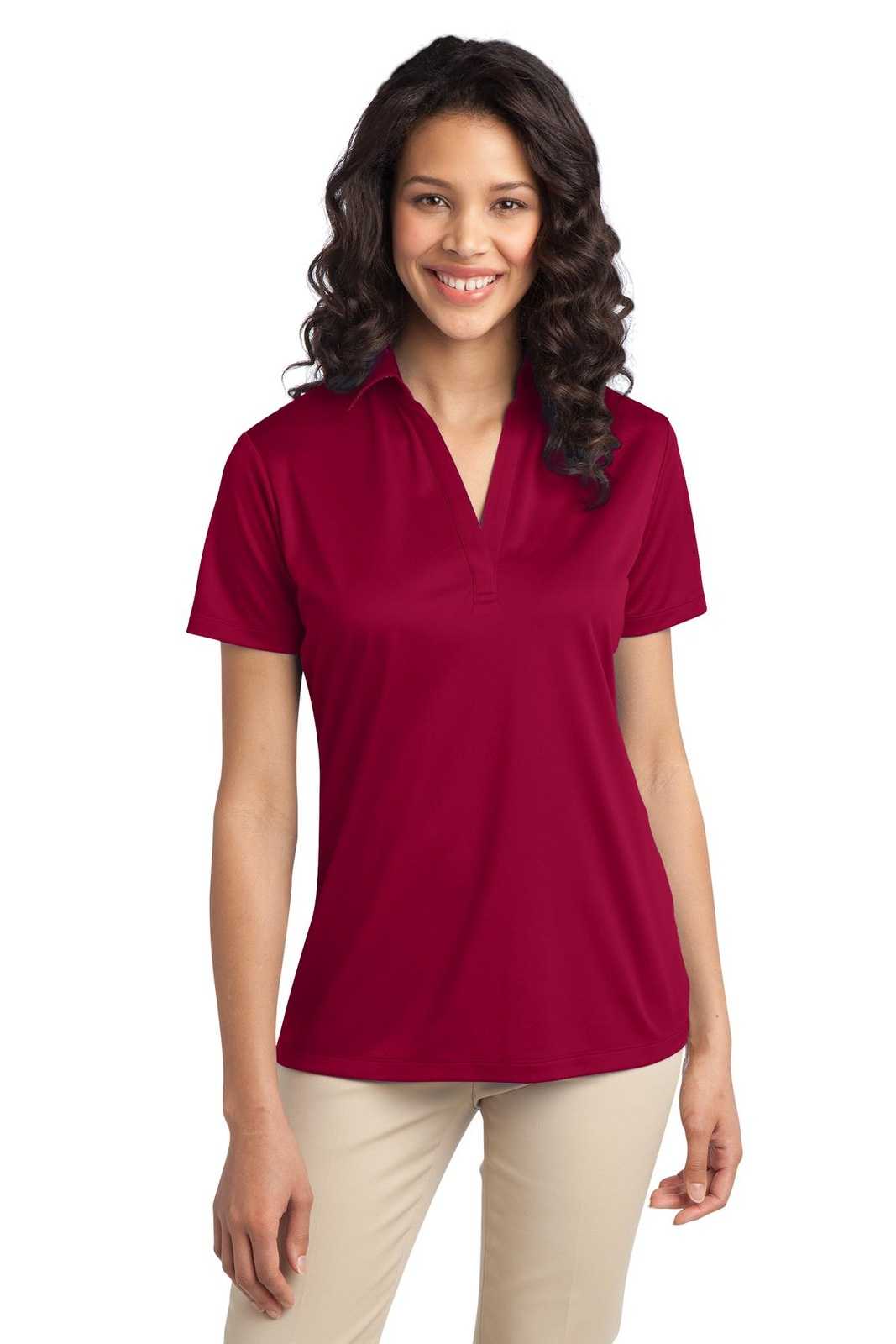 Port Authority L540 Ladies Silk Touch Performance Polo - Red - HIT a Double - 1