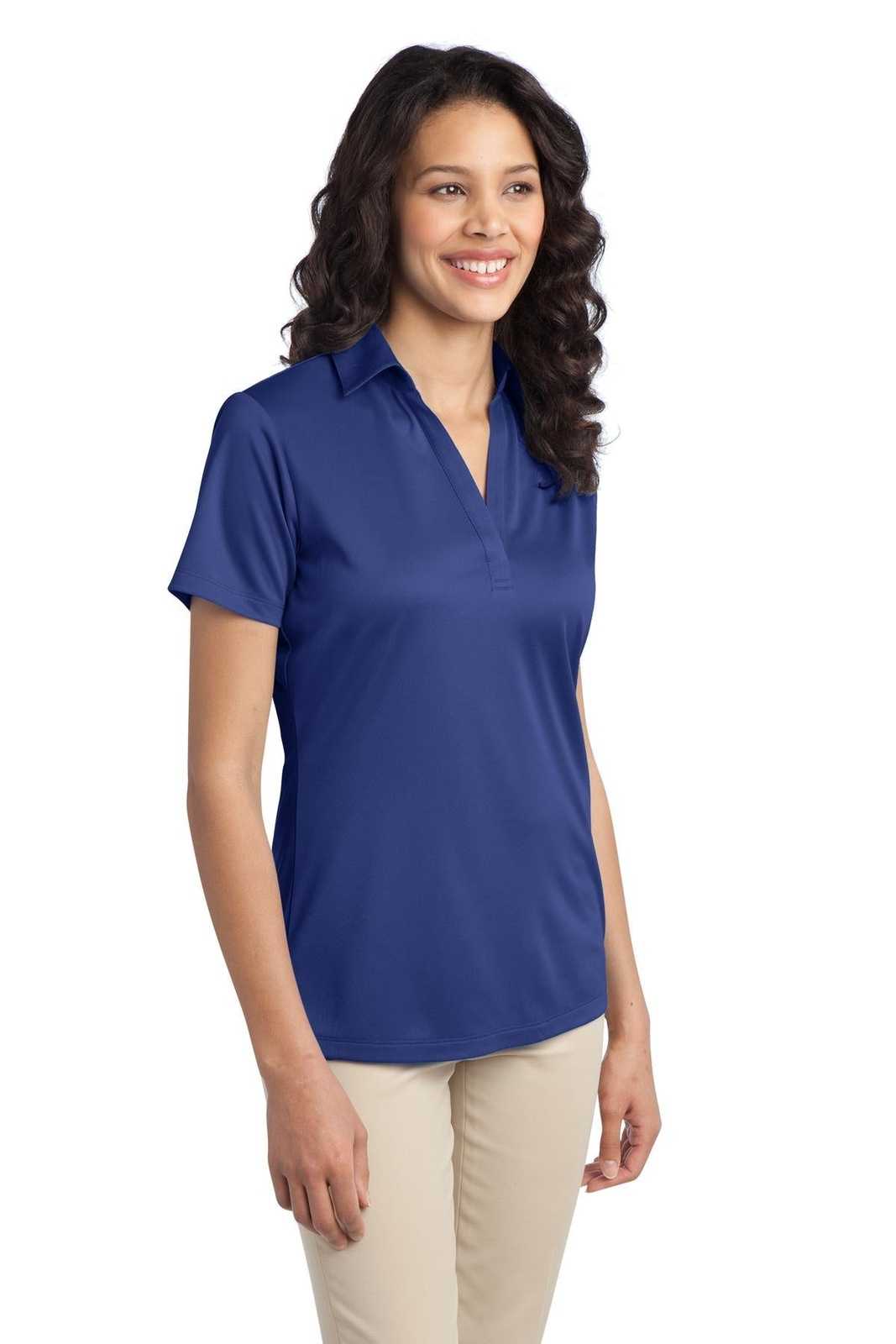 Port Authority L540 Ladies Silk Touch Performance Polo - Royal - HIT a Double - 4