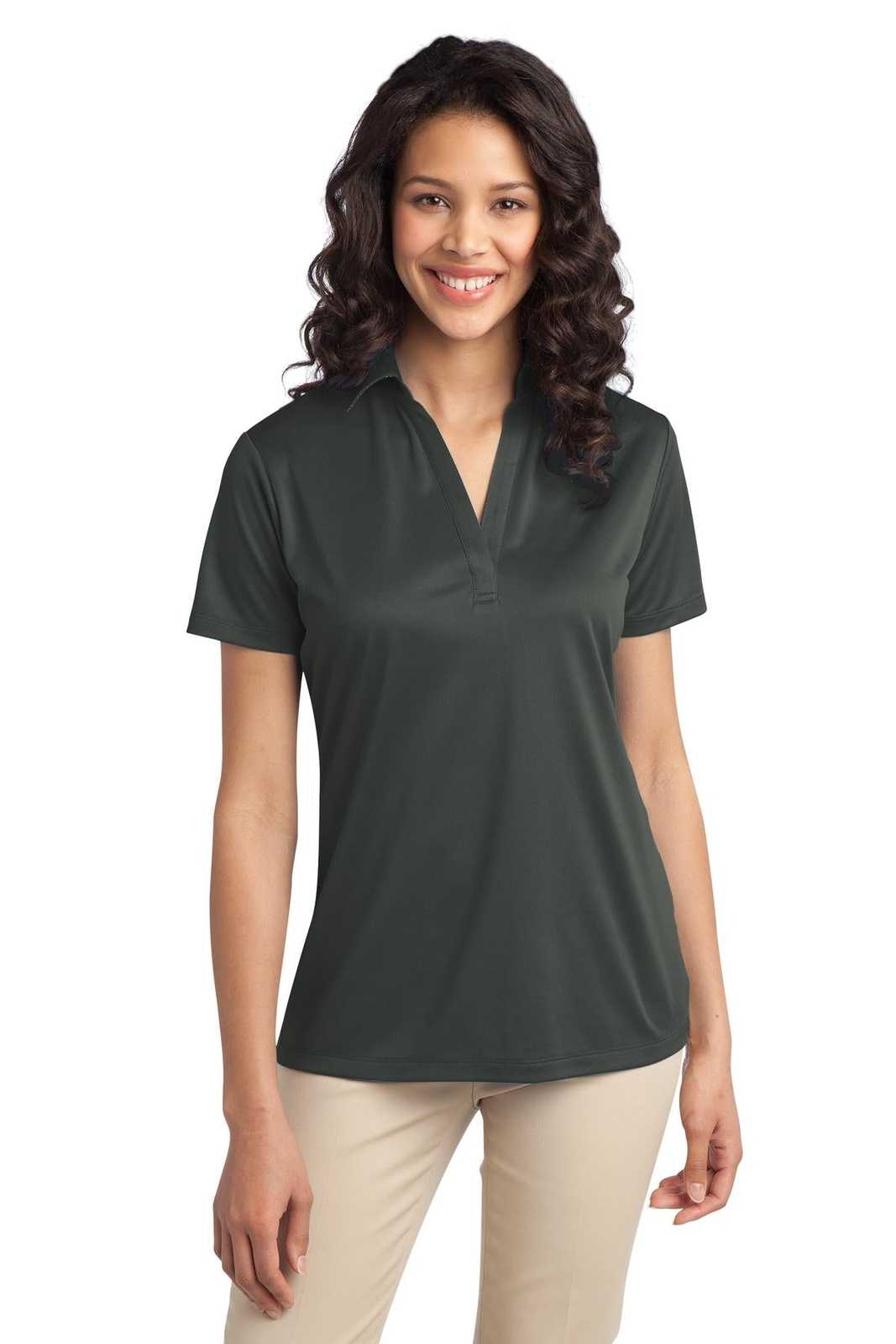 Port Authority L540 Ladies Silk Touch Performance Polo - Steel Gray - HIT a Double - 1