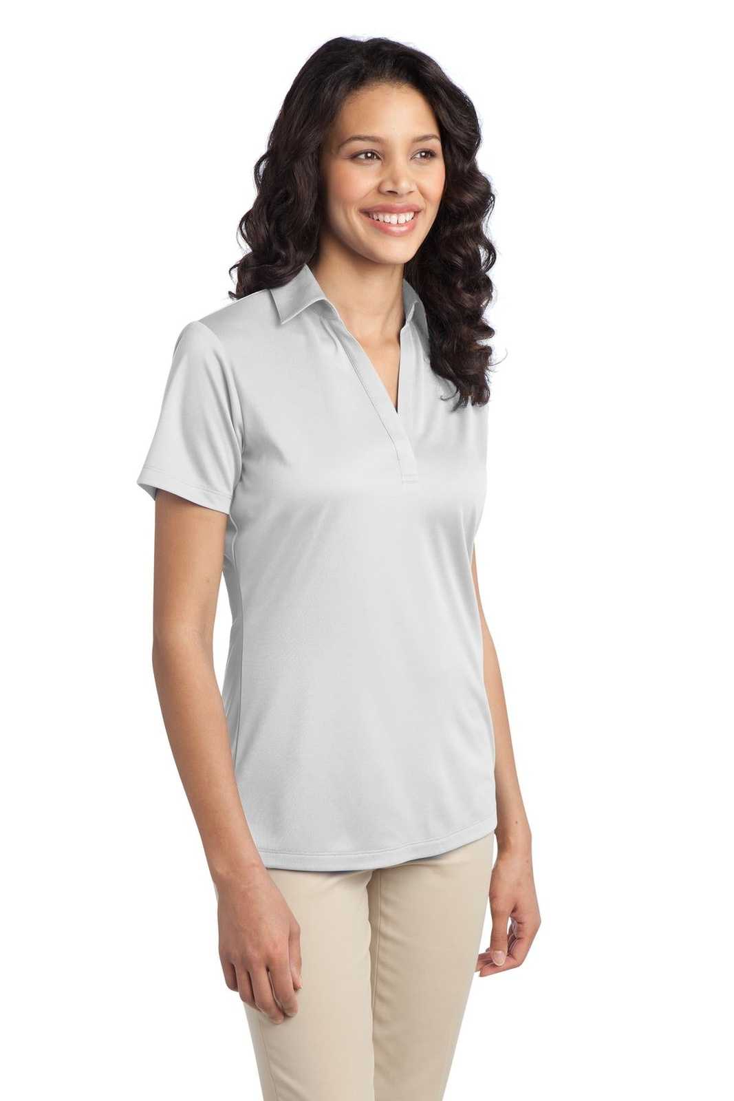 Port Authority L540 Ladies Silk Touch Performance Polo - White - HIT a Double - 4