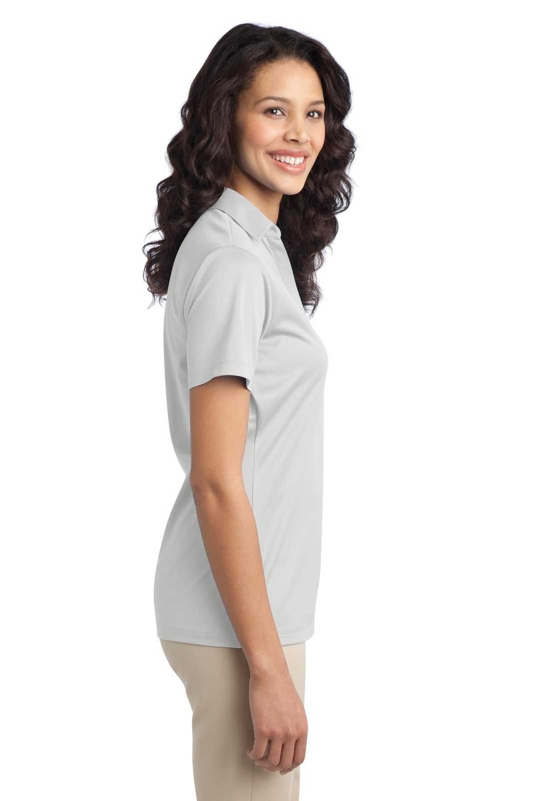 Port Authority L540 Ladies Silk Touch Performance Polo - White - HIT a Double - 3