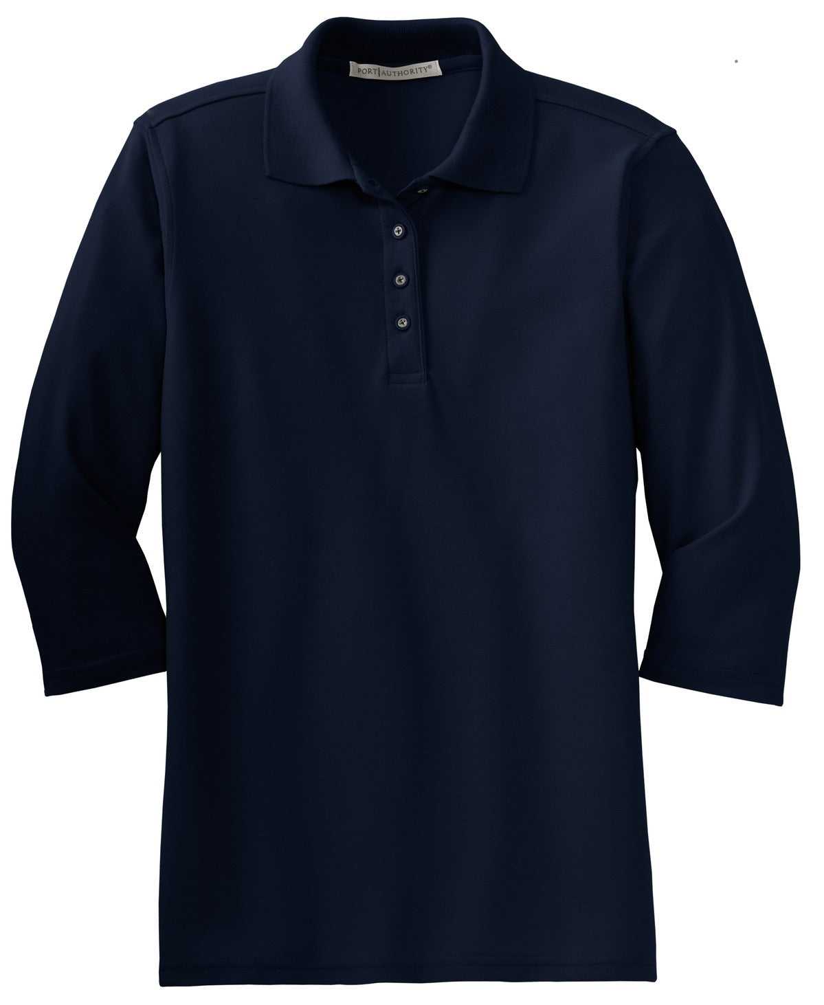 Port Authority L562 Ladies Silk Touch 3/4-Sleeve Polo - Navy - HIT a Double - 5