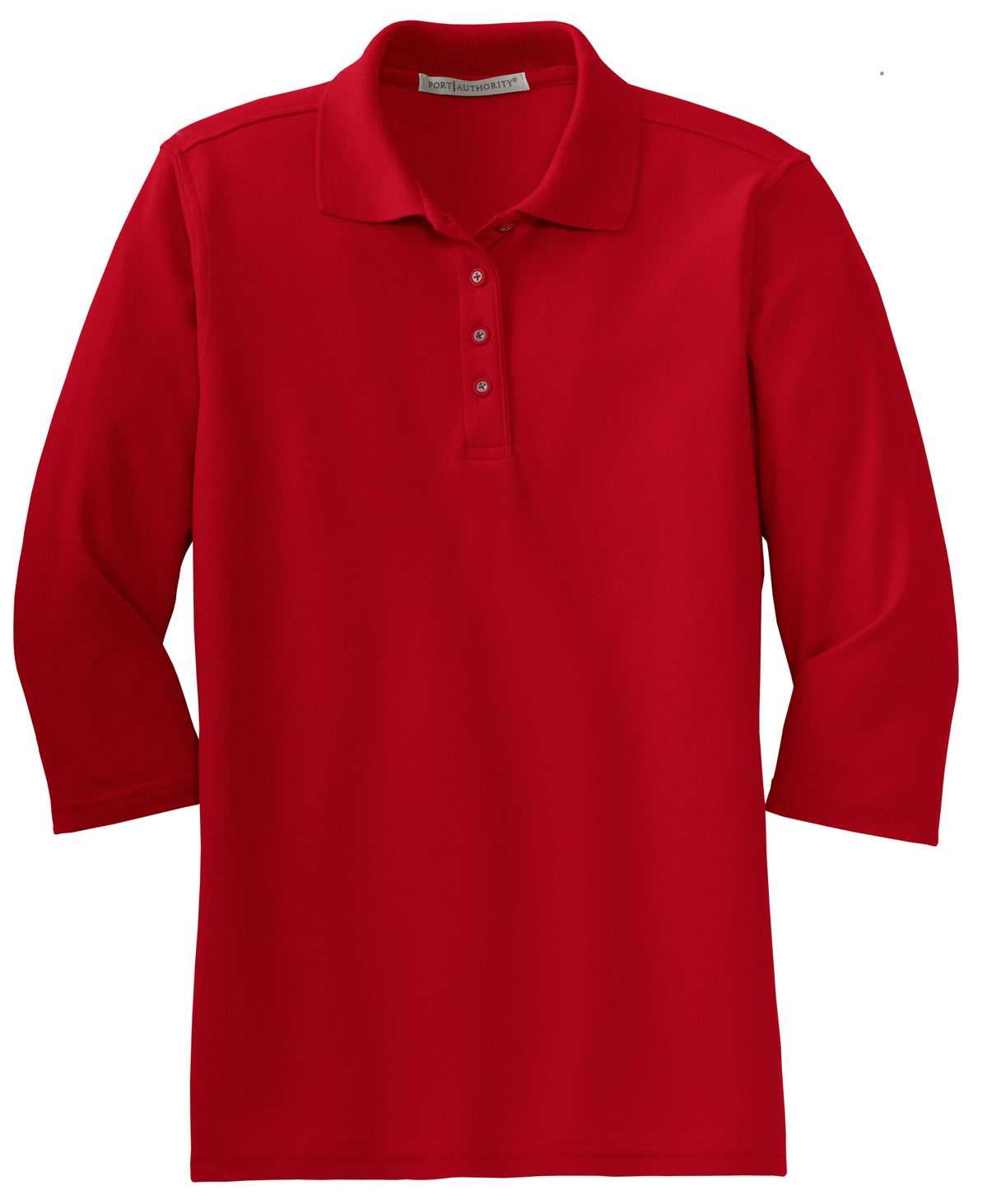 Port Authority L562 Ladies Silk Touch 3/4-Sleeve Polo - Red - HIT a Double - 5