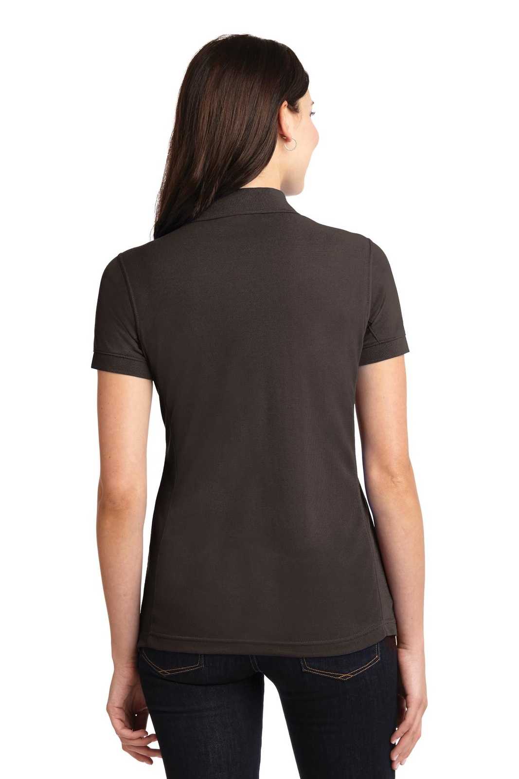 Port Authority L567 Ladies 5-In-1 Performance Pique Polo - Chocolate Brown - HIT a Double - 2