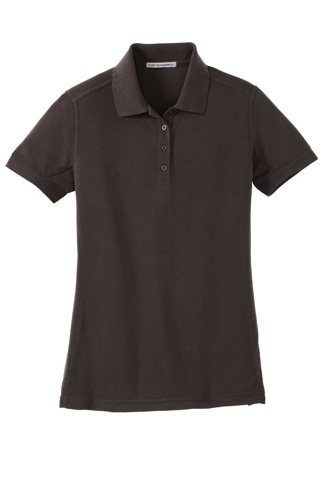 Port Authority L567 Ladies 5-In-1 Performance Pique Polo - Chocolate Brown - HIT a Double - 5