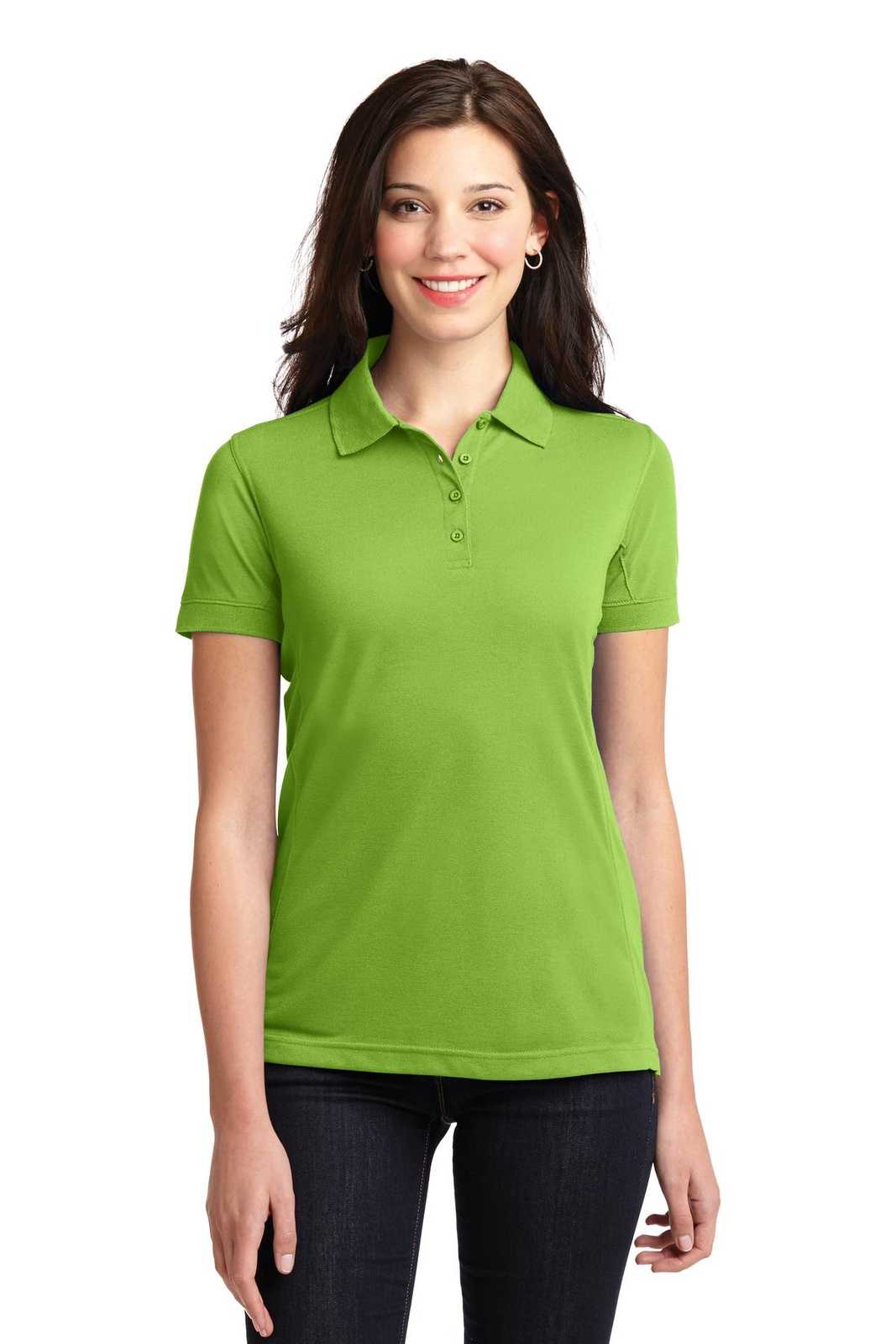 Port Authority L567 Ladies 5-In-1 Performance Pique Polo - Green Oasis - HIT a Double - 1
