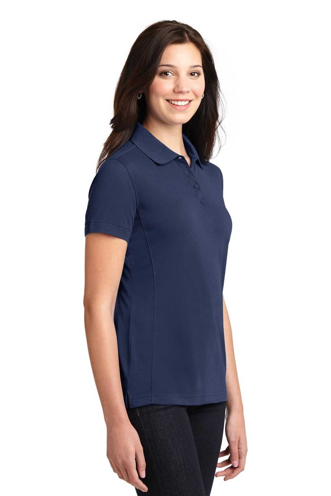 Port Authority L567 Ladies 5-In-1 Performance Pique Polo - True Navy - HIT a Double - 4