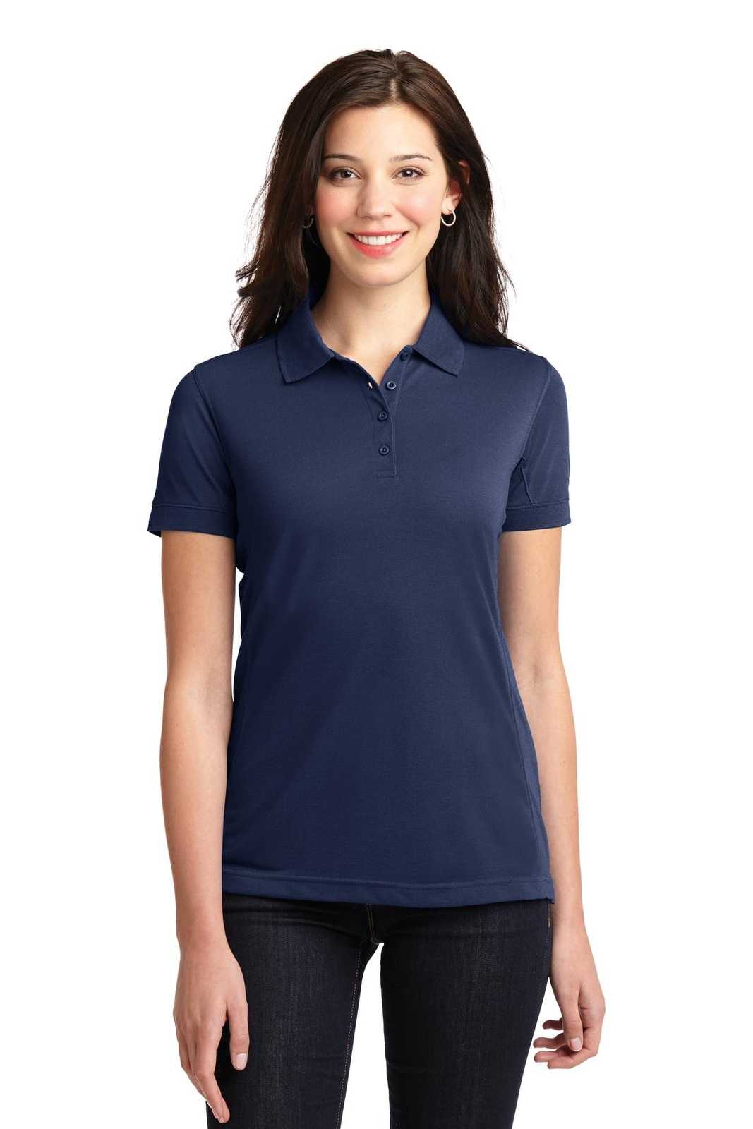 Port Authority L567 Ladies 5-In-1 Performance Pique Polo - True Navy - HIT a Double - 1