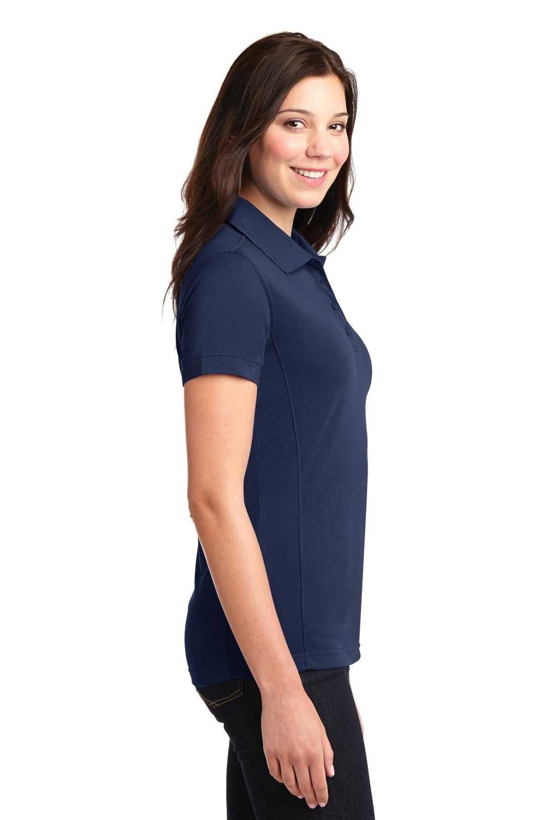 Port Authority L567 Ladies 5-In-1 Performance Pique Polo - True Navy - HIT a Double - 3
