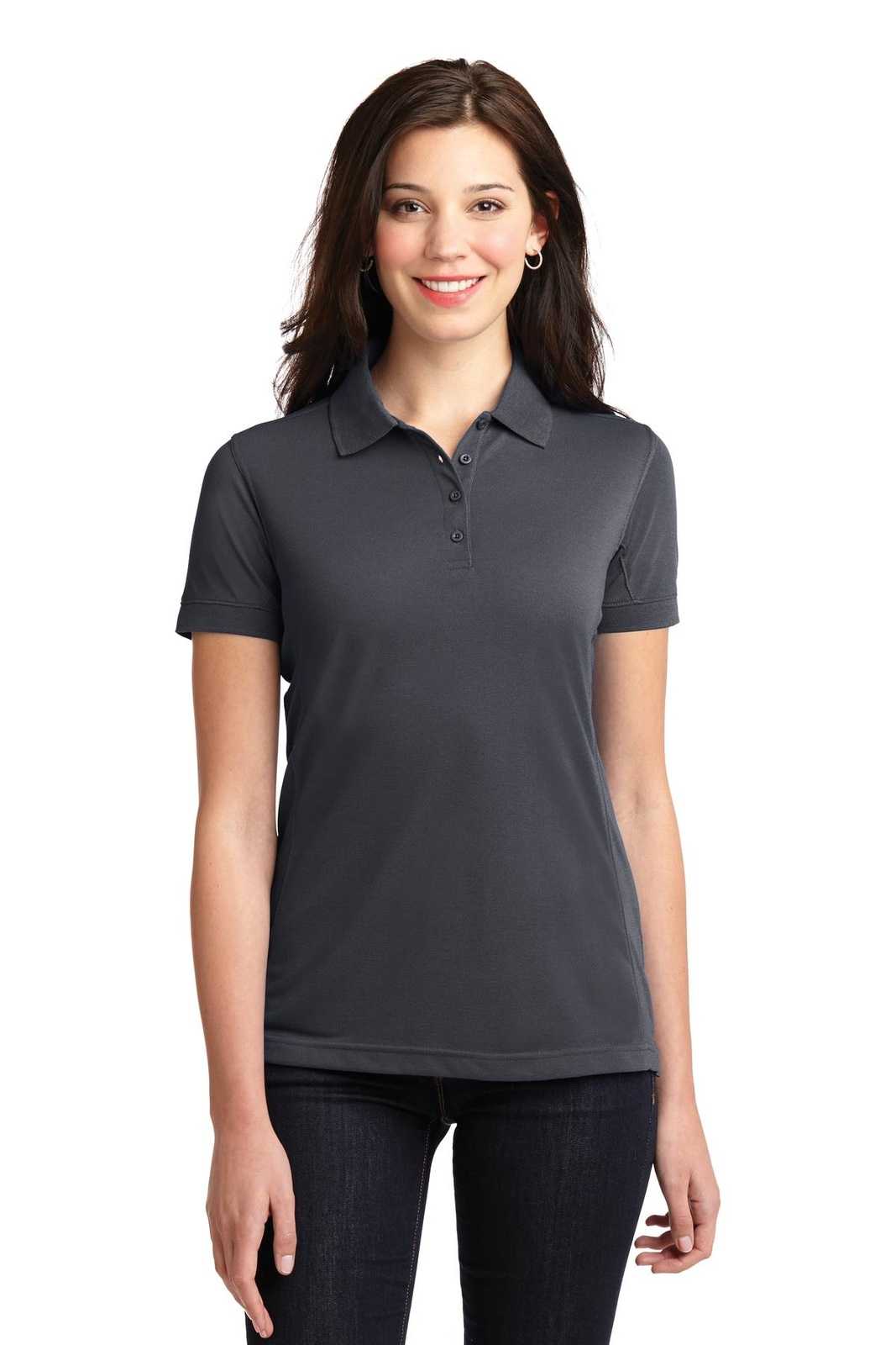 Port Authority L567 Ladies 5-in-1 Performance Pique Polo - Slate Gray - HIT a Double - 1