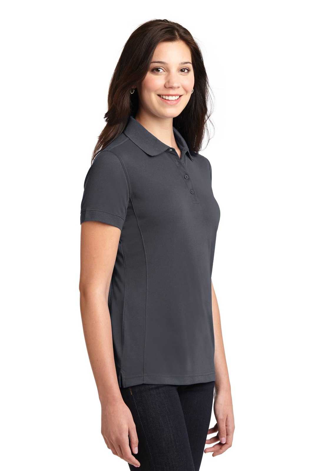 Port Authority L567 Ladies 5-in-1 Performance Pique Polo - Slate Gray - HIT a Double - 4