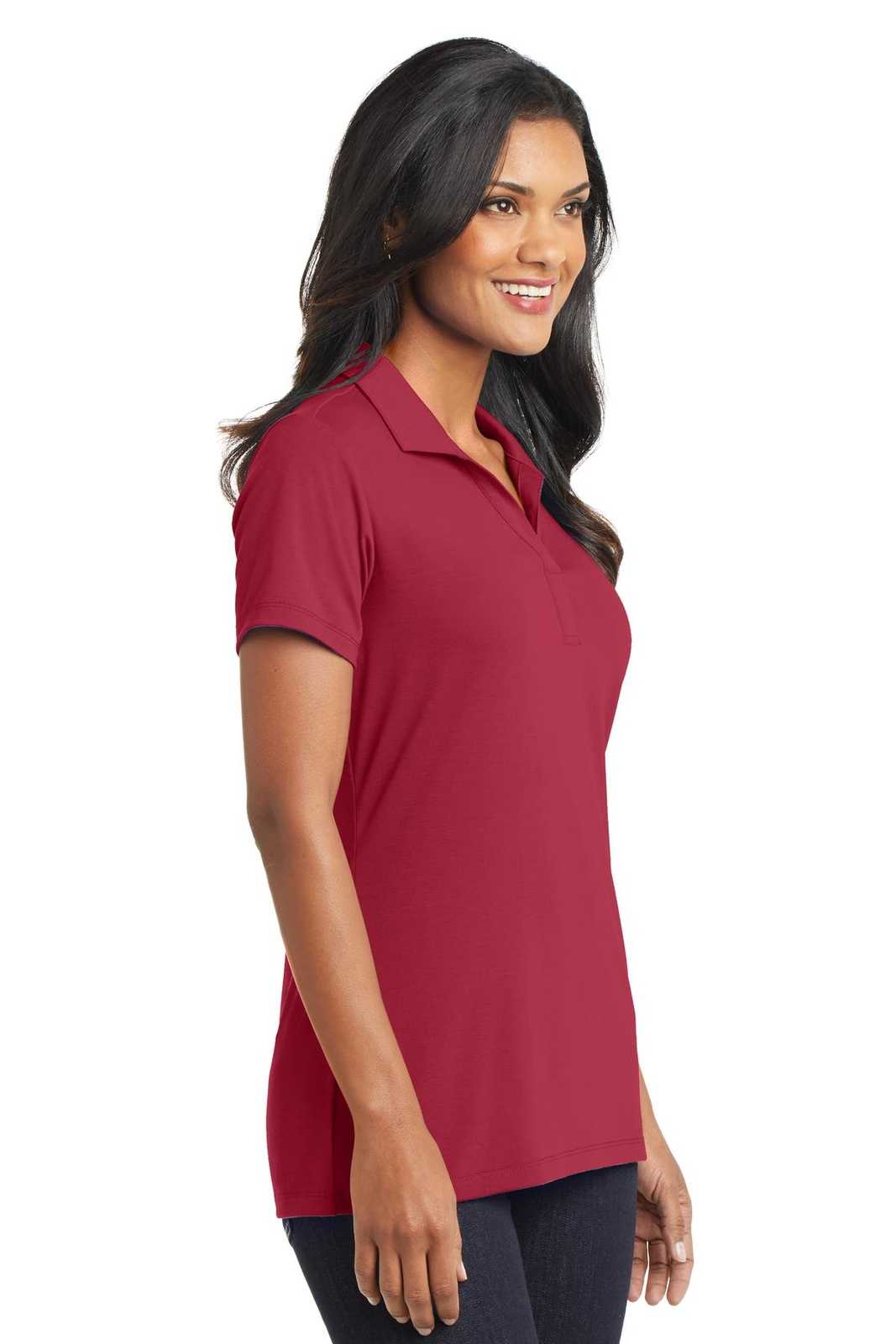 Port Authority L568 Ladies Cotton Touch Performance Polo - Chili Red - HIT a Double - 4