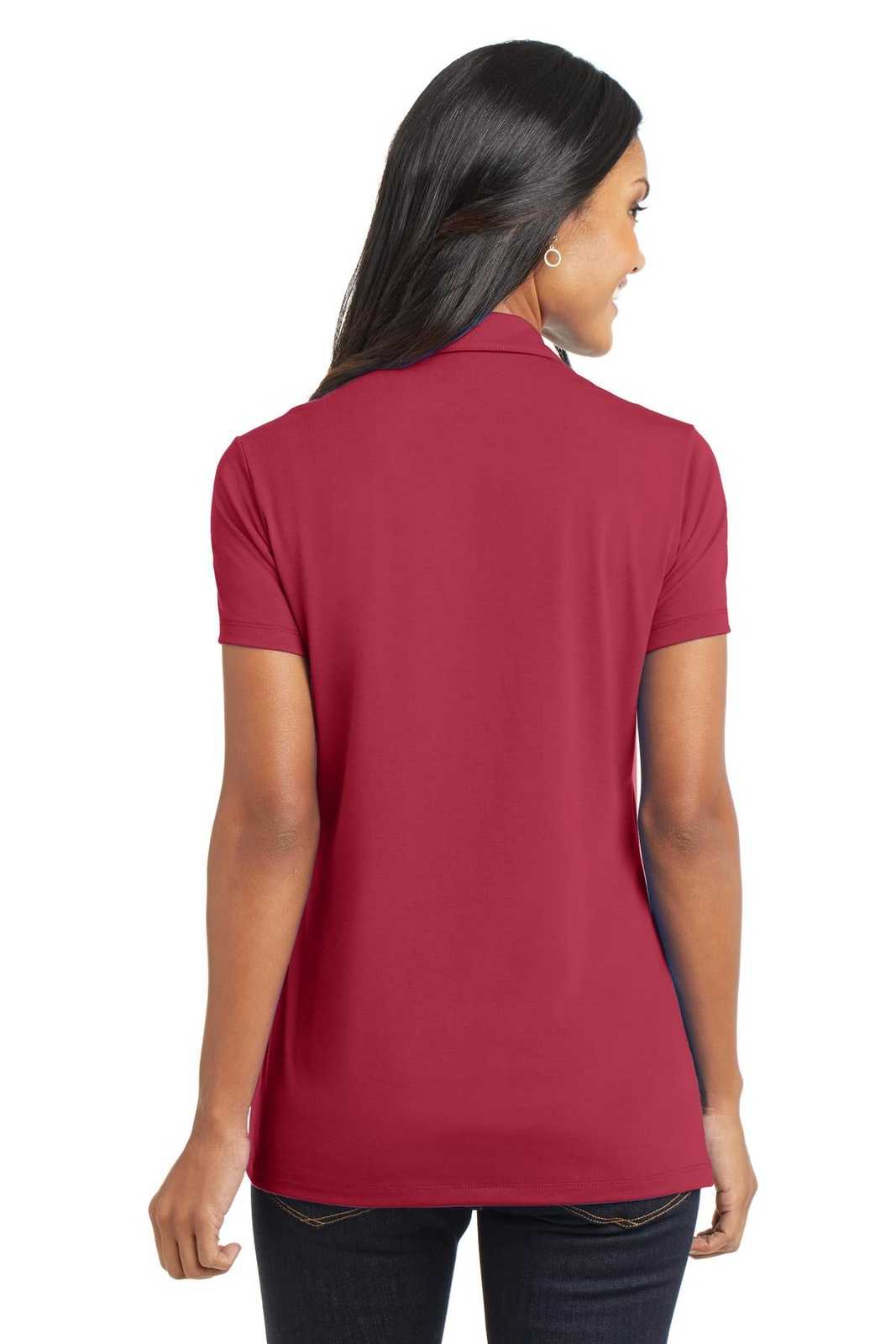 Port Authority L568 Ladies Cotton Touch Performance Polo - Chili Red - HIT a Double - 2