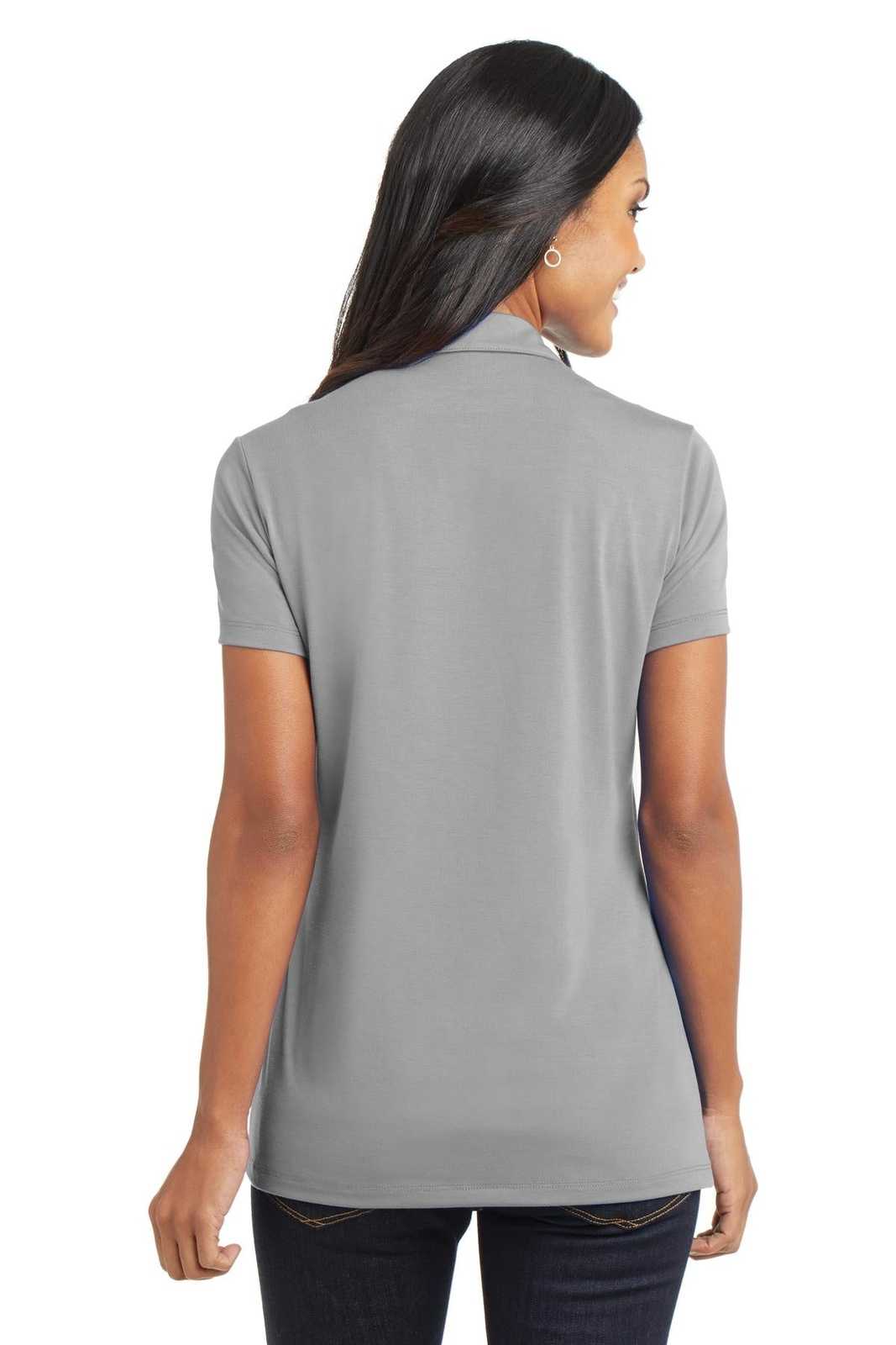 Port Authority L568 Ladies Cotton Touch Performance Polo - Frost Gray - HIT a Double - 2
