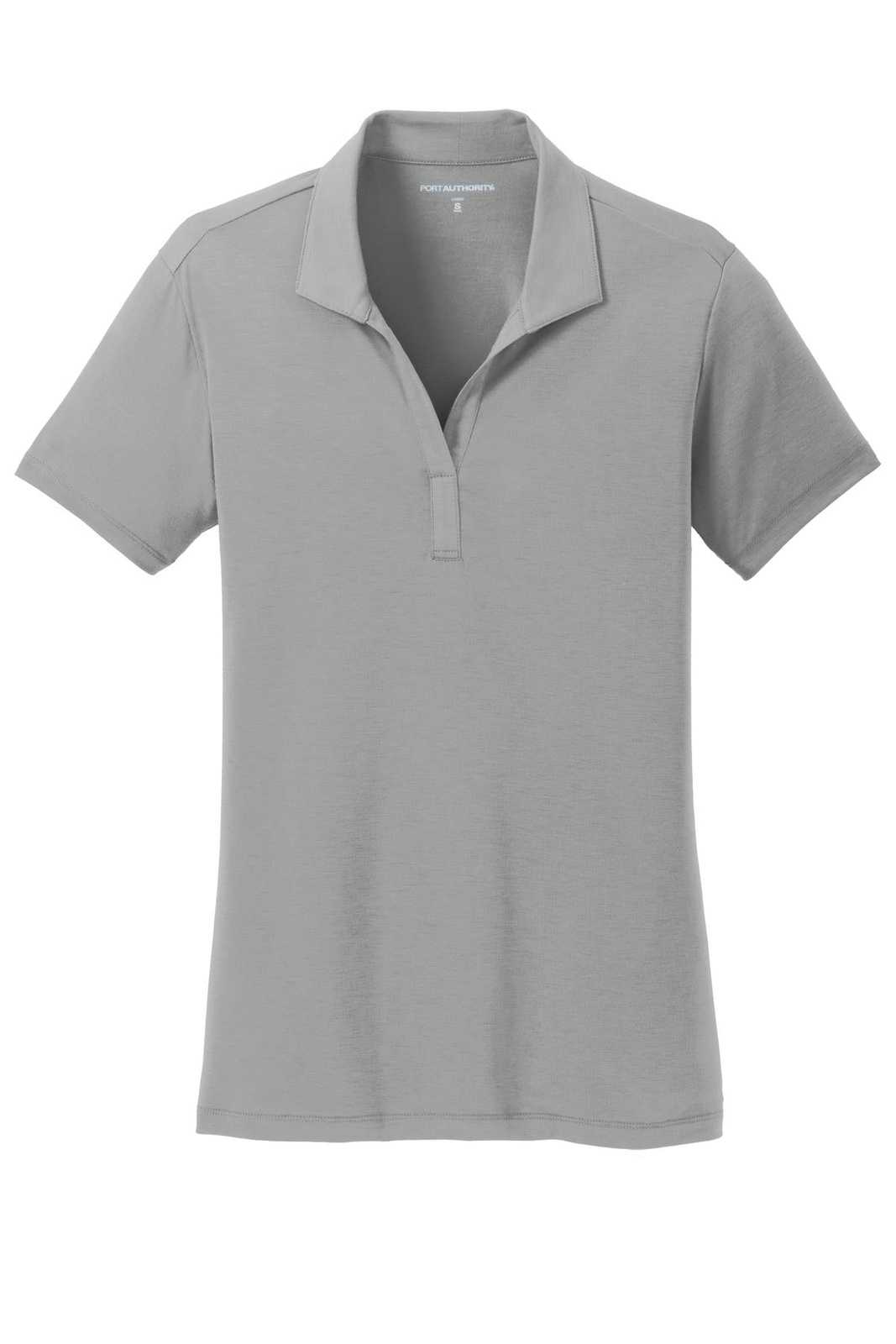 Port Authority L568 Ladies Cotton Touch Performance Polo - Frost Gray - HIT a Double - 5