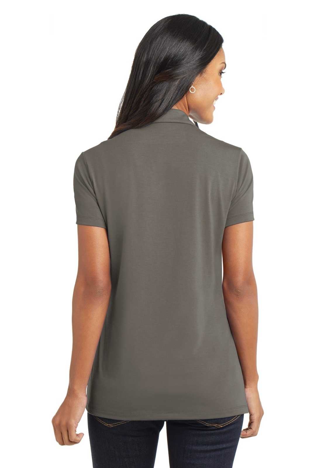 Port Authority L568 Ladies Cotton Touch Performance Polo - Gray Smoke - HIT a Double - 2
