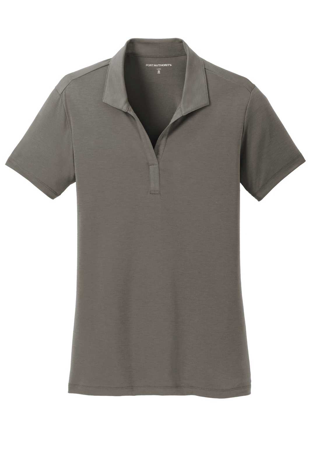 Port Authority L568 Ladies Cotton Touch Performance Polo - Gray Smoke - HIT a Double - 5
