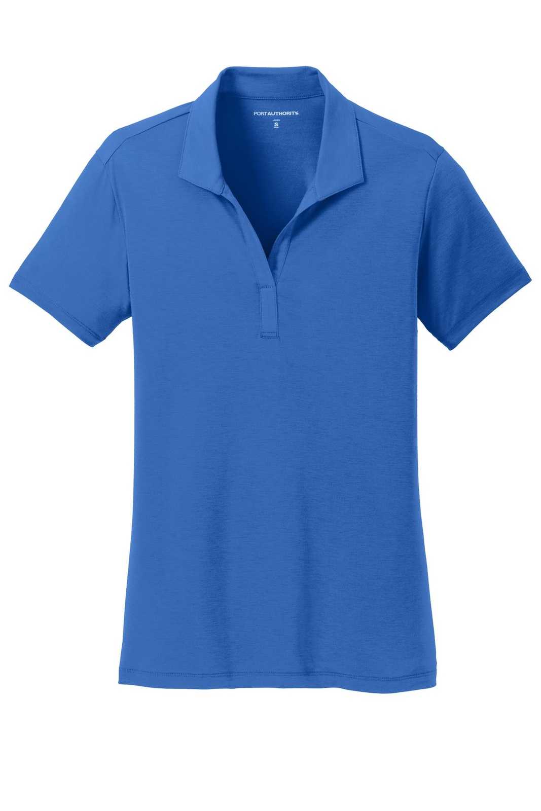 Port Authority L568 Ladies Cotton Touch Performance Polo - Strong Blue - HIT a Double - 5