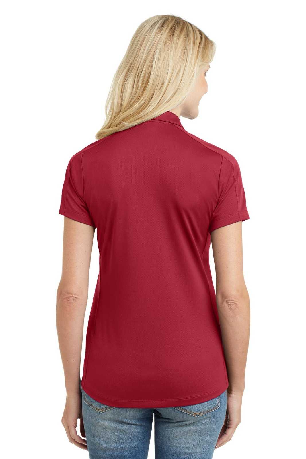 Port Authority L569 Ladies Diamond Jacquard Polo - Rich Red - HIT a Double - 2