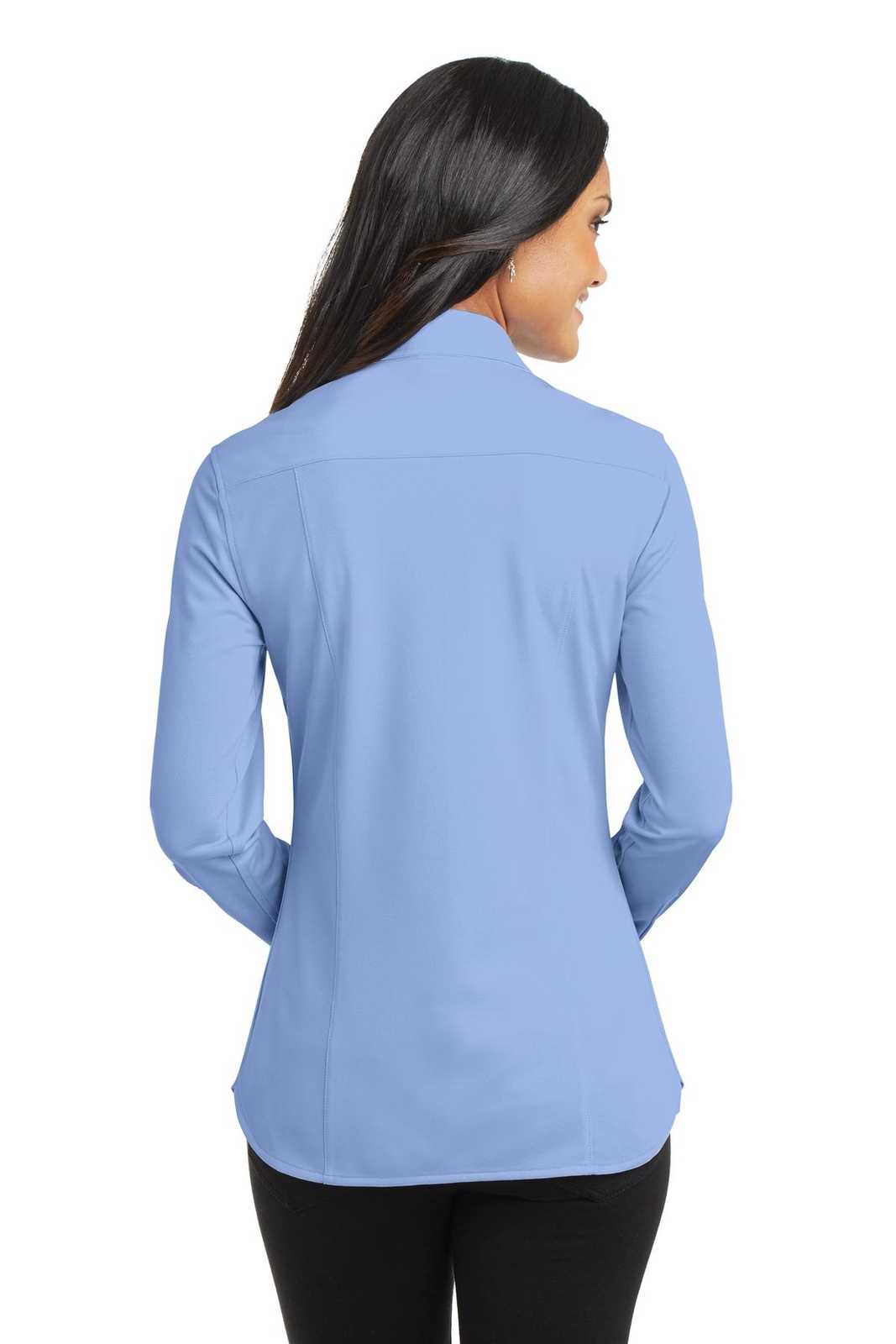 Port Authority L570 Ladies Dimension Knit Dress Shirt - Dress Shirt Blue - HIT a Double - 2