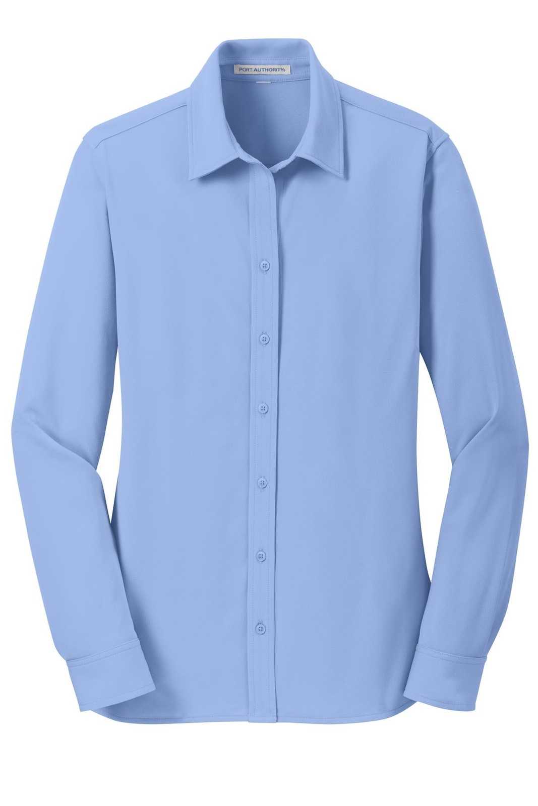 Port Authority L570 Ladies Dimension Knit Dress Shirt - Dress Shirt Blue - HIT a Double - 5