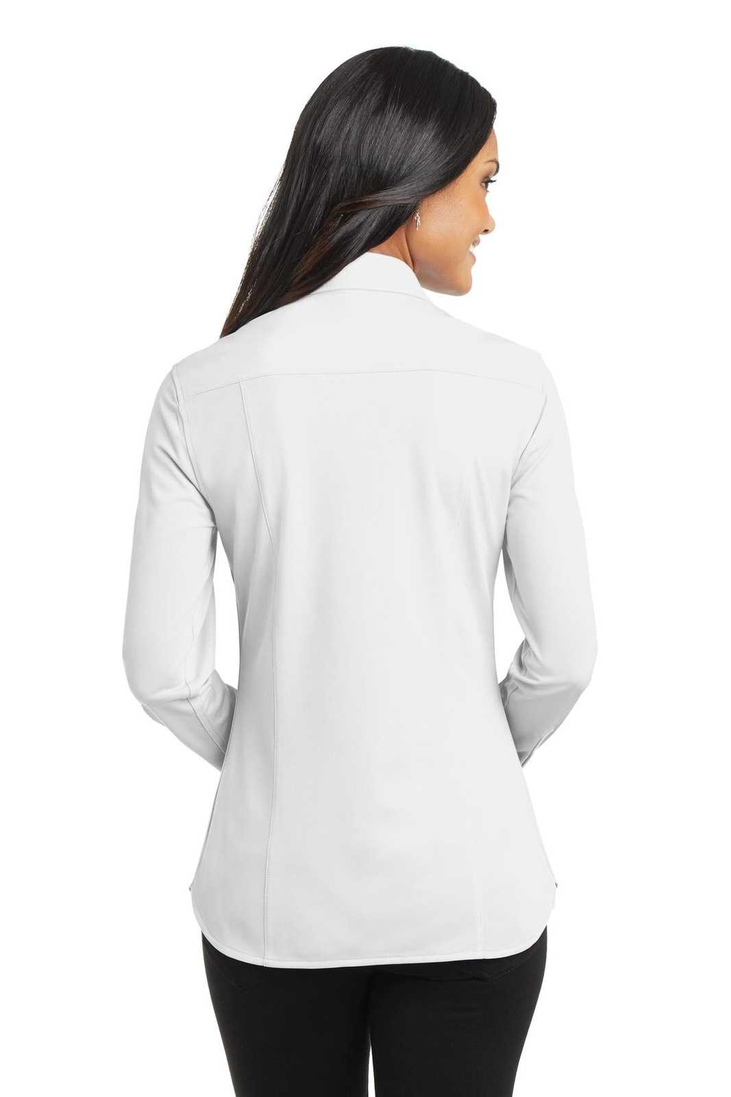 Port Authority L570 Ladies Dimension Knit Dress Shirt - White - HIT a Double - 2