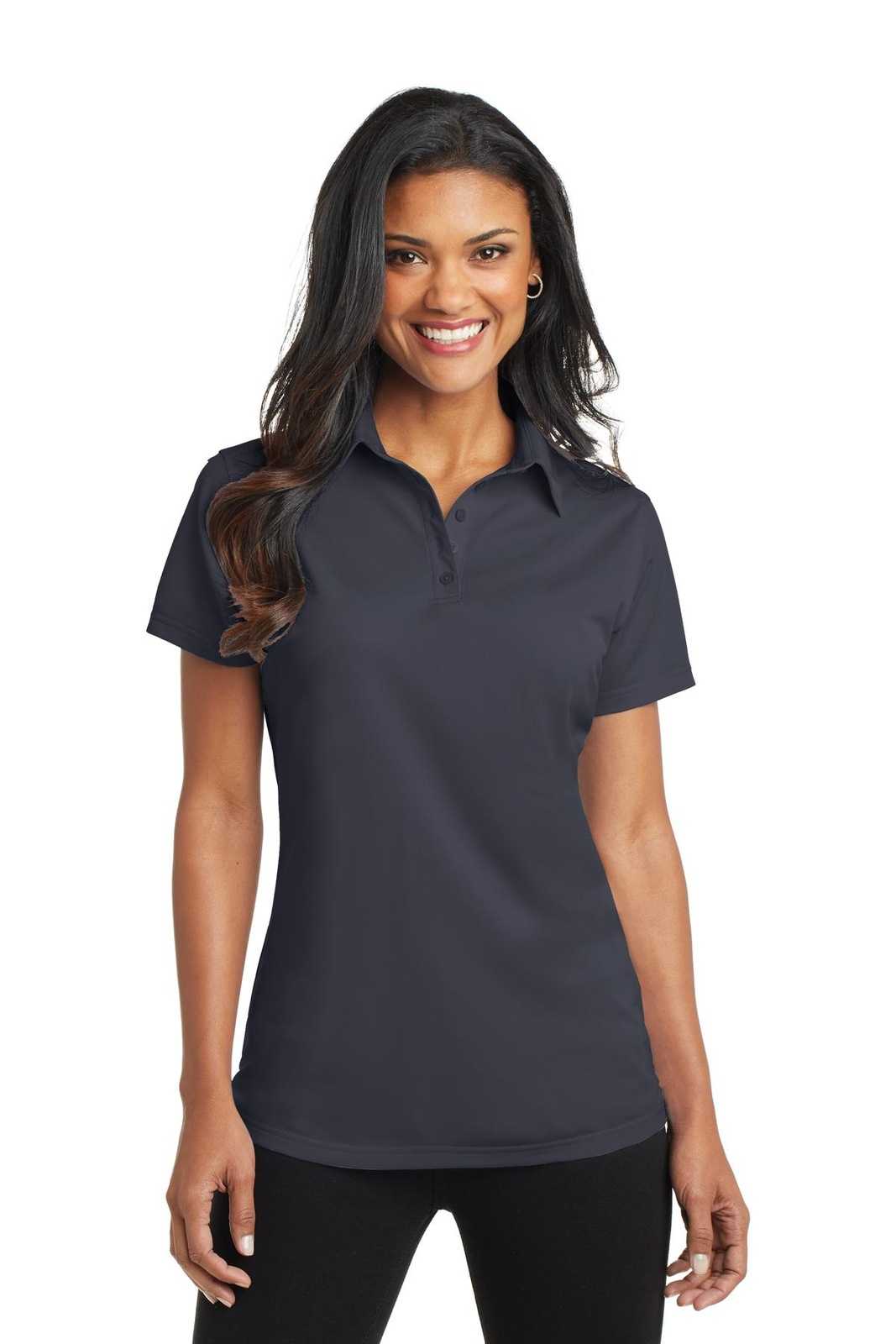 Port Authority L571 Ladies Dimension Polo - Battleship Gray - HIT a Double - 1