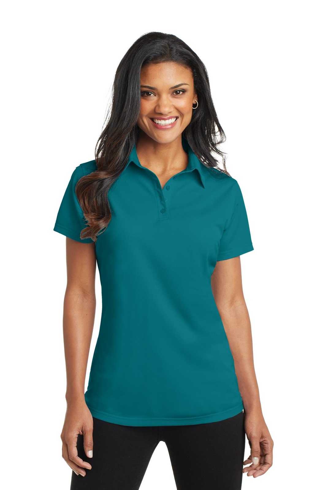 Port Authority L571 Ladies Dimension Polo - Dark Teal - HIT a Double - 1