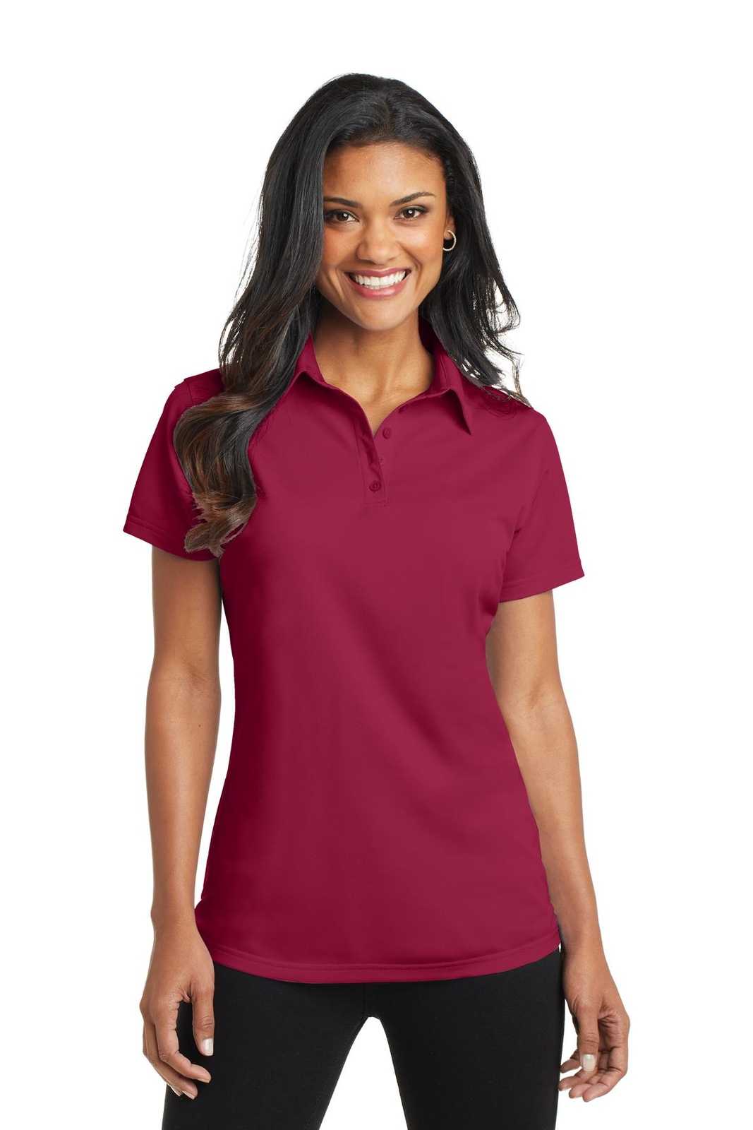Port Authority L571 Ladies Dimension Polo - Red Rush - HIT a Double - 1