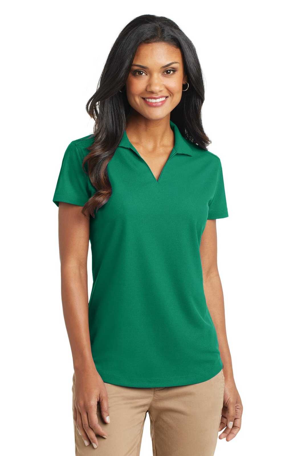 Port Authority L572 Ladies Dry Zone Grid Polo - Jewel Green - HIT a Double - 1