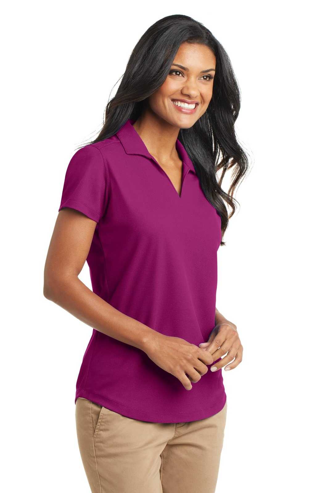 Port Authority L572 Ladies Dry Zone Grid Polo - Magenta - HIT a Double - 4