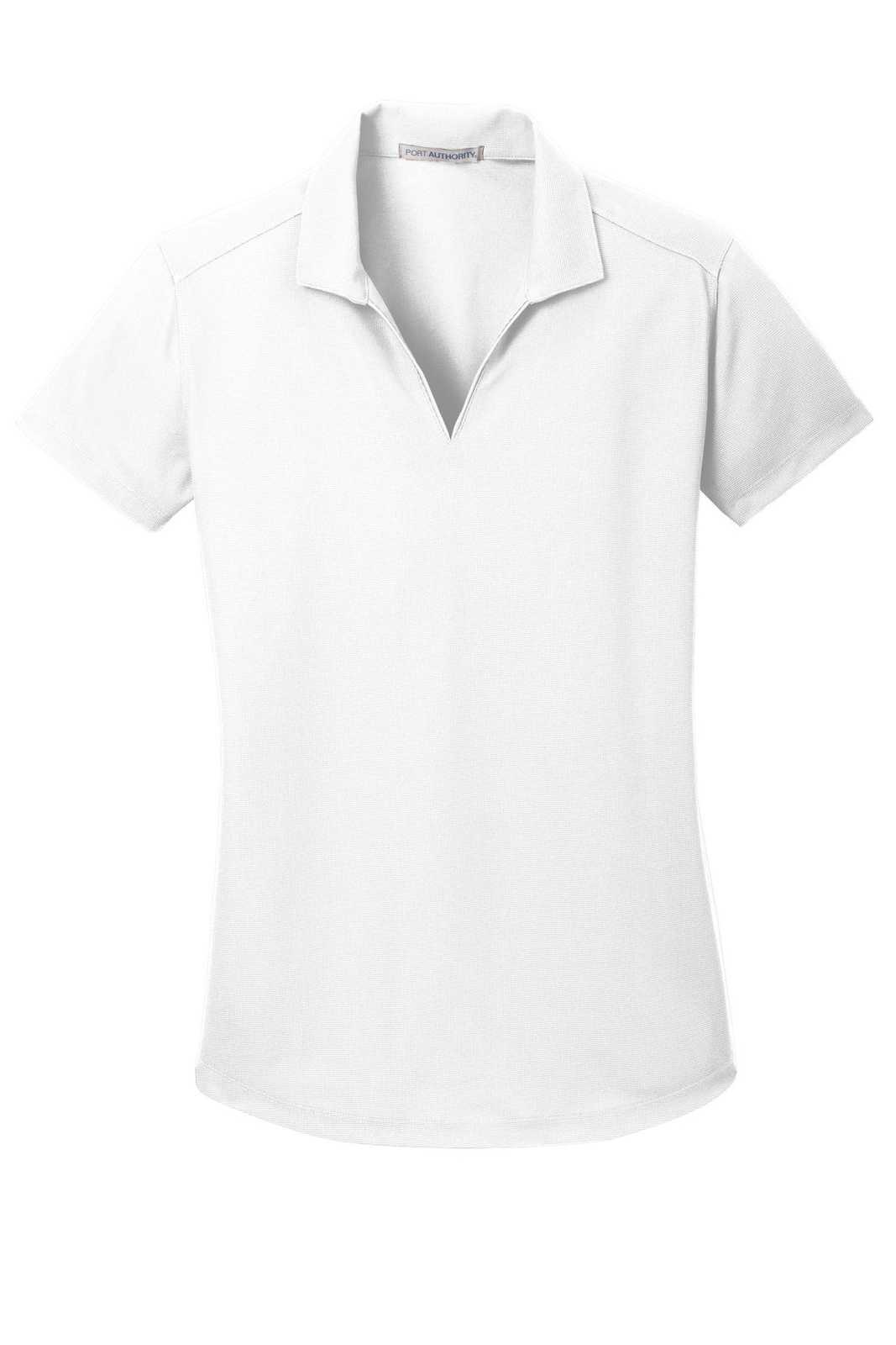 Port Authority L572 Ladies Dry Zone Grid Polo - White - HIT a Double - 5