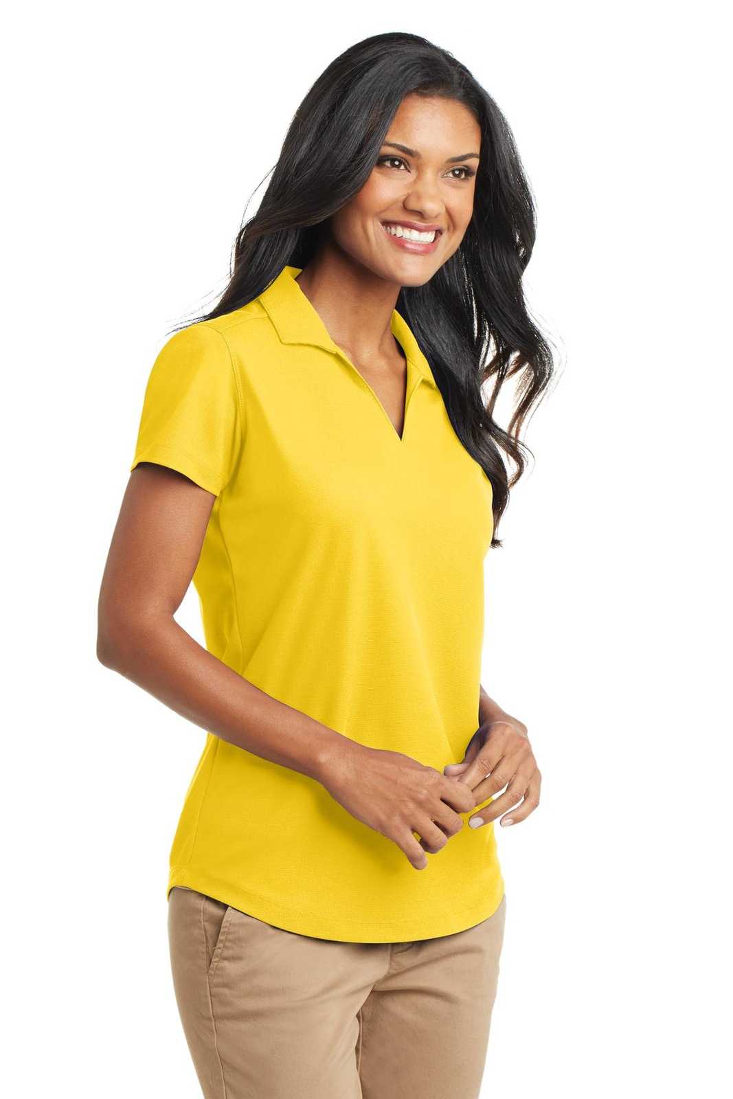 Port Authority L572 Ladies Dry Zone Grid Polo - Yellow - HIT a Double - 4