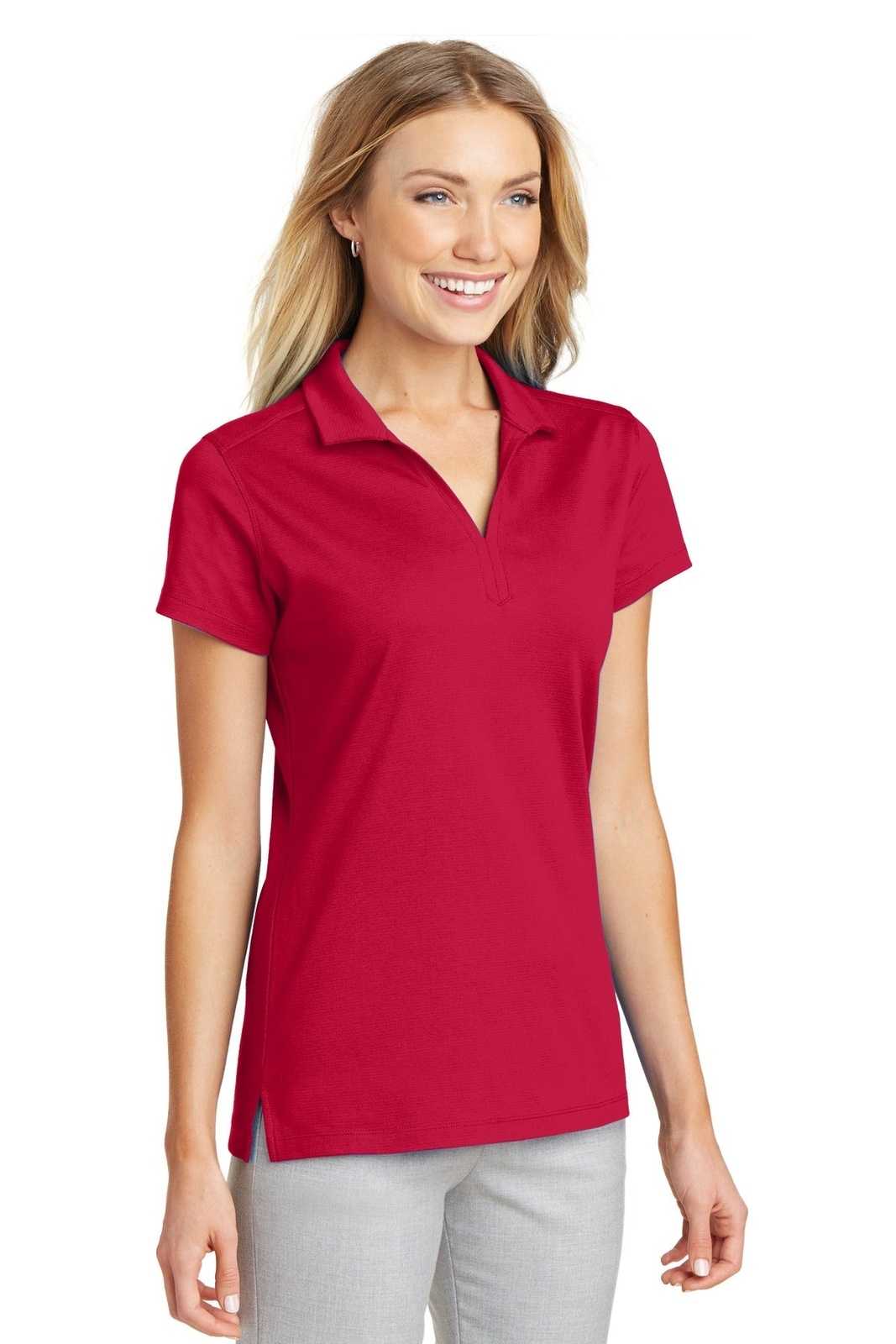 Port Authority L573 Ladies Rapid Dry Mesh Polo - Engine Red - HIT a Double - 4