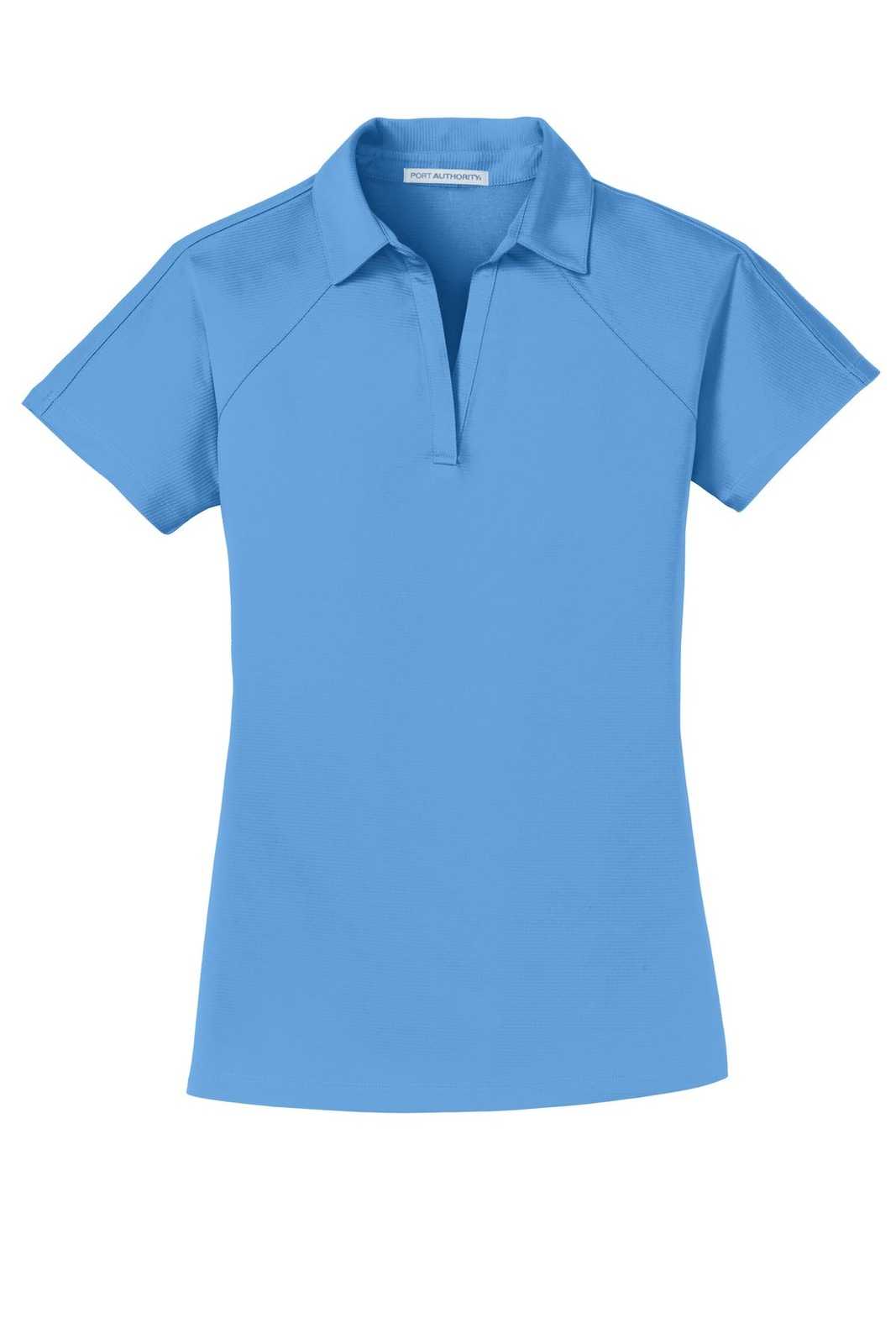 Port Authority L575 Ladies Crossover Raglan Polo - Azure Blue - HIT a Double - 5