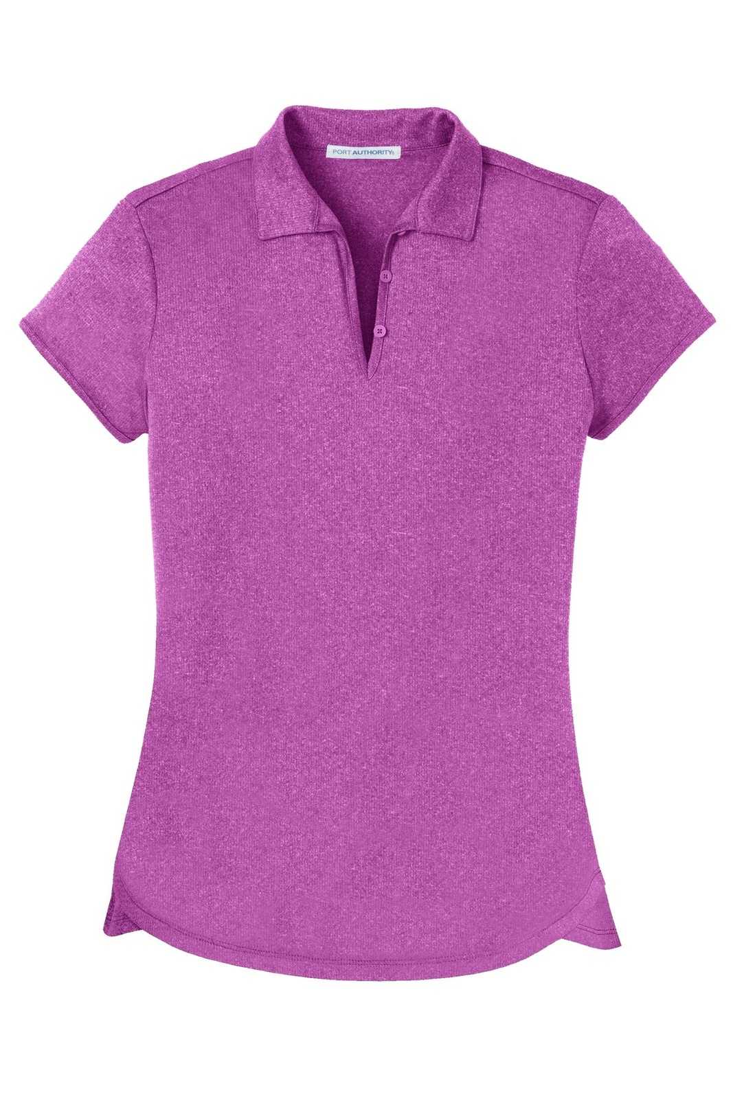 Port Authority L576 Ladies Trace Heather Polo - Berry Heather - HIT a Double - 5