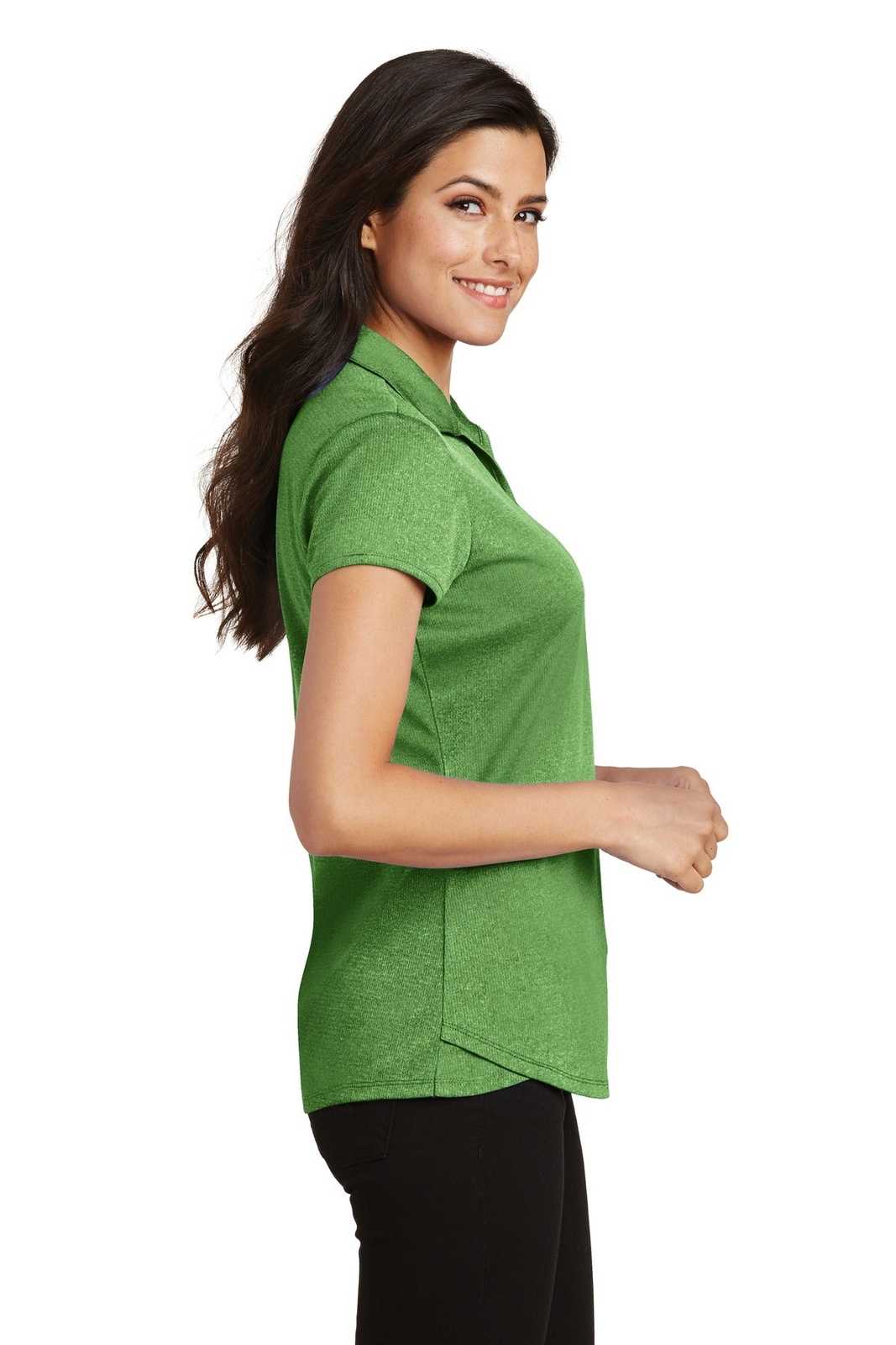 Port Authority L576 Ladies Trace Heather Polo - Vine Green Heather - HIT a Double - 3