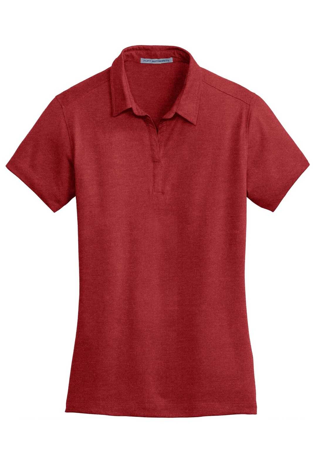 Port Authority L577 Ladies Meridian Cotton Blend Polo - Flame Red - HIT a Double - 5