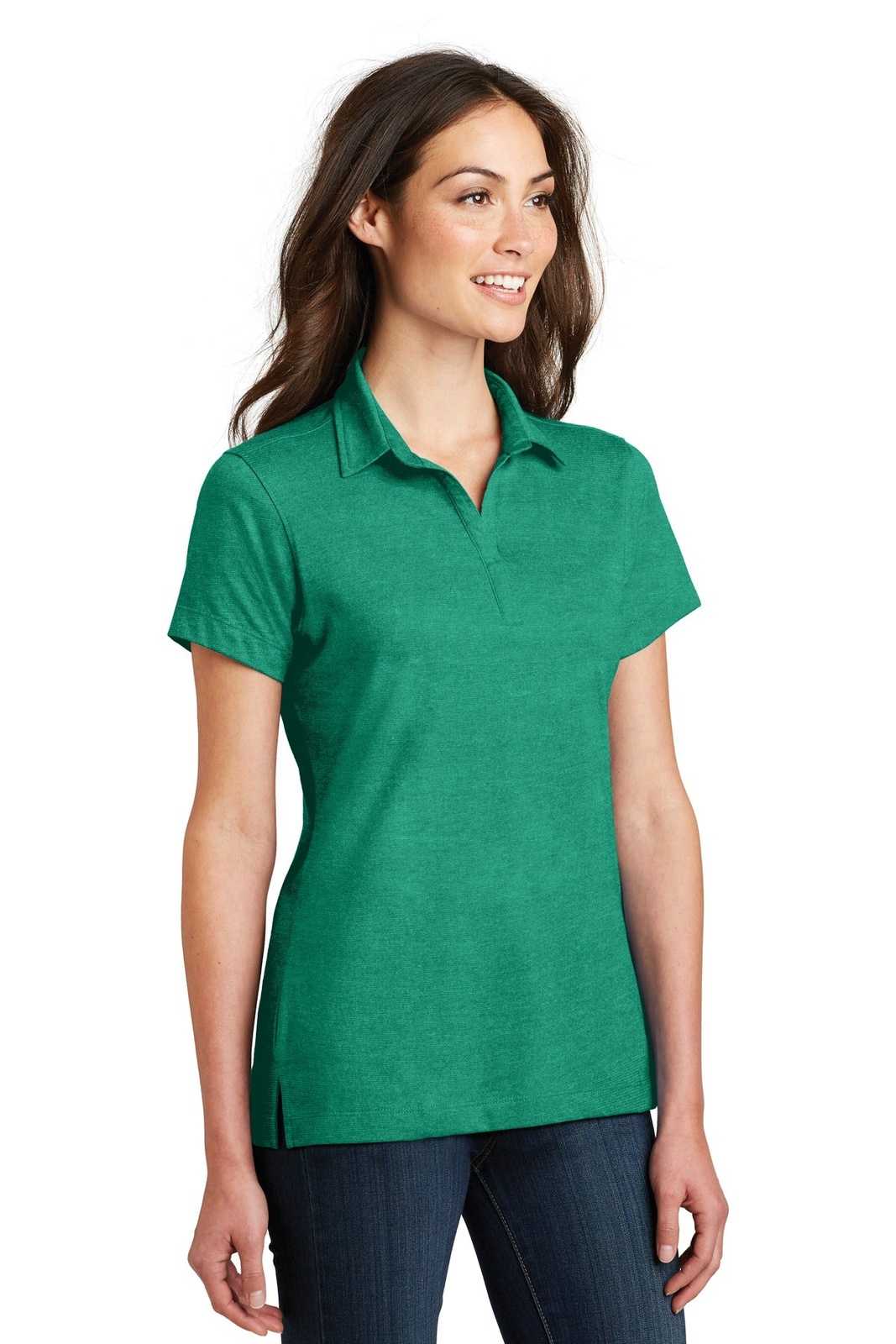Port Authority L577 Ladies Meridian Cotton Blend Polo - Verdant Green - HIT a Double - 4