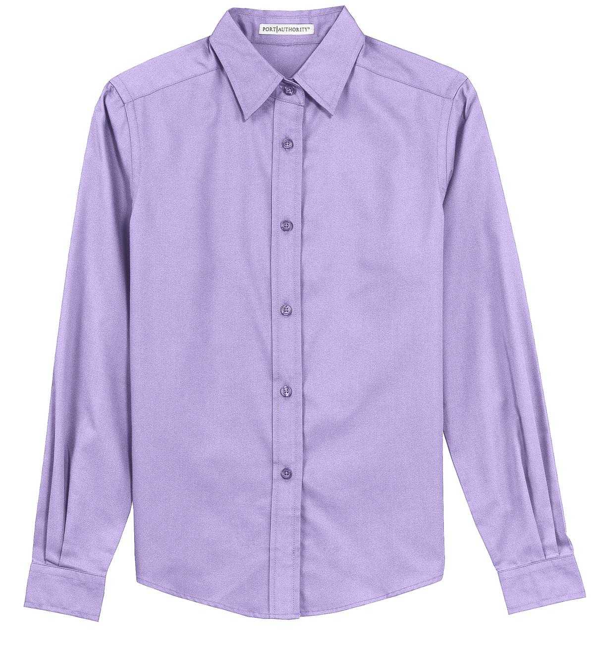 Port Authority L608 Ladies Long Sleeve Easy Care Shirt - Bright Lavender - HIT a Double - 5