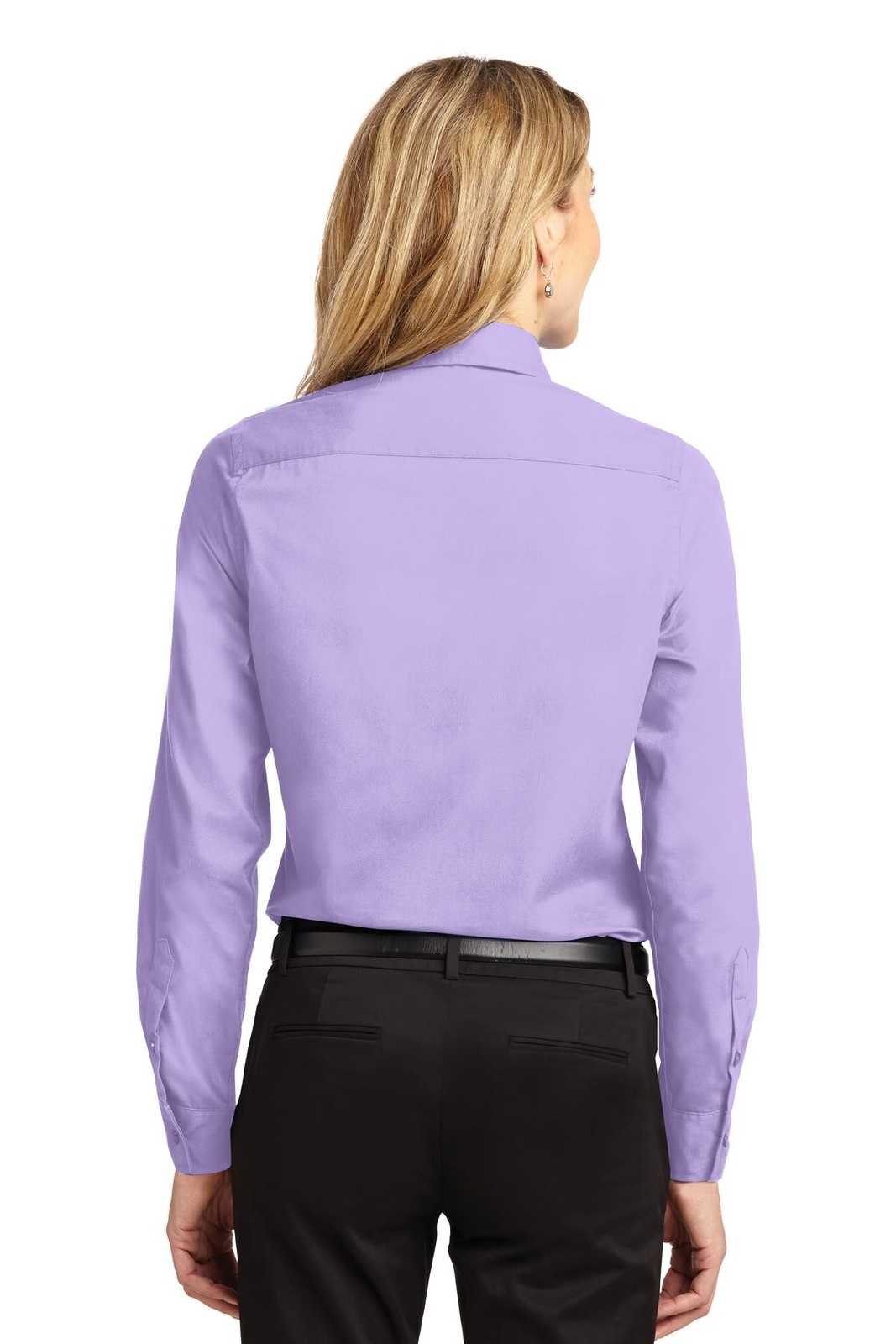 Port Authority L608 Ladies Long Sleeve Easy Care Shirt - Bright Lavender - HIT a Double - 2