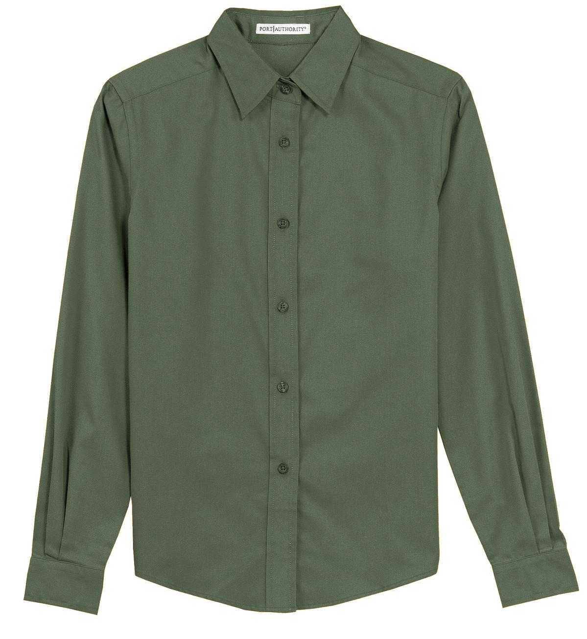Port Authority L608 Ladies Long Sleeve Easy Care Shirt - Clover Green - HIT a Double - 5