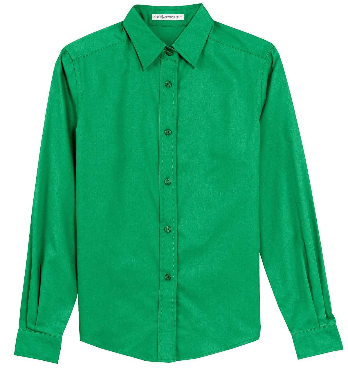 Port Authority L608 Ladies Long Sleeve Easy Care Shirt - Court Green - HIT a Double - 5
