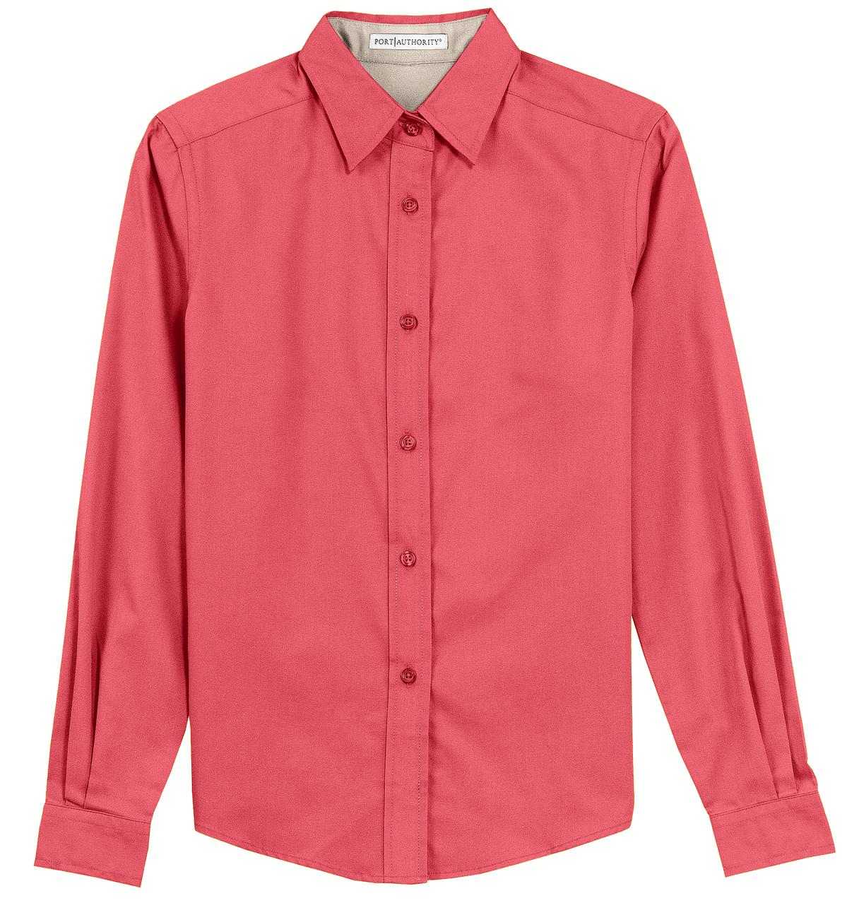 Port Authority L608 Ladies Long Sleeve Easy Care Shirt - Hibiscus - HIT a Double - 5