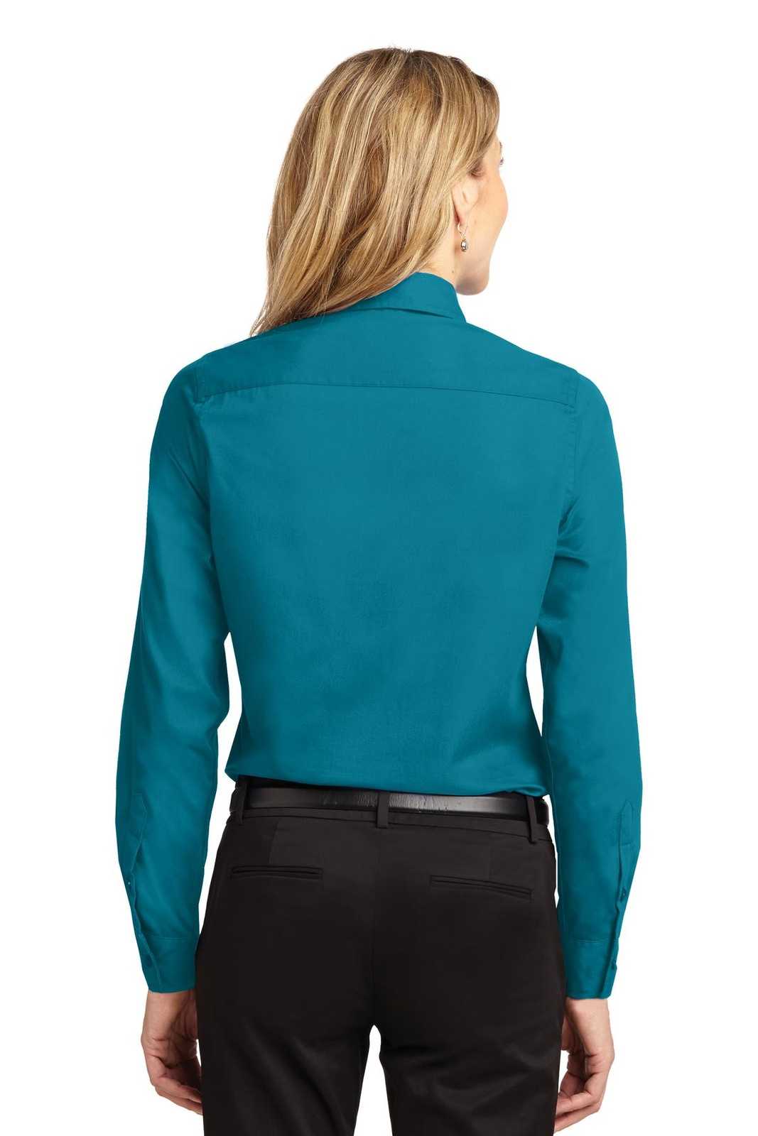 Port Authority L608 Ladies Long Sleeve Easy Care Shirt - Teal Green - HIT a Double - 2