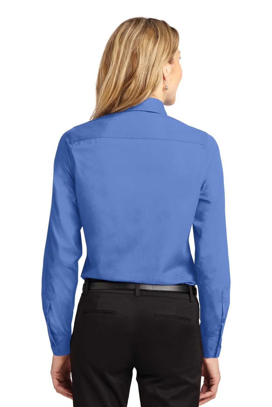 Port Authority L608 Ladies Long Sleeve Easy Care Shirt - Ultramarine Blue - HIT a Double - 2