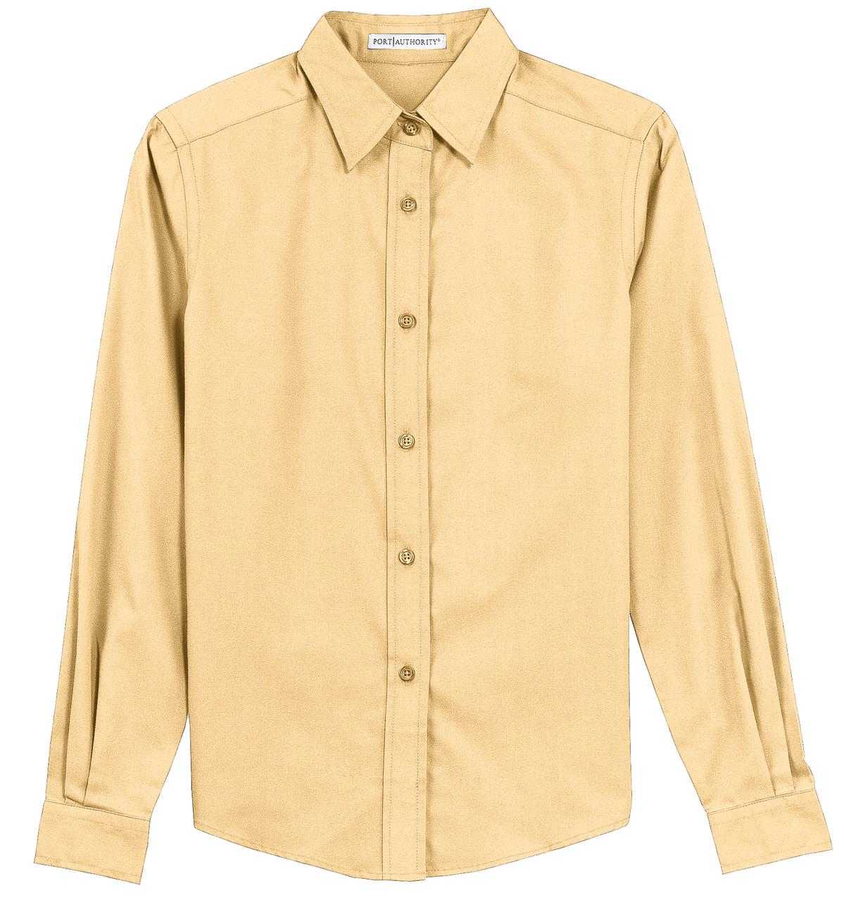 Port Authority L608 Ladies Long Sleeve Easy Care Shirt - Yellow - HIT a Double - 5