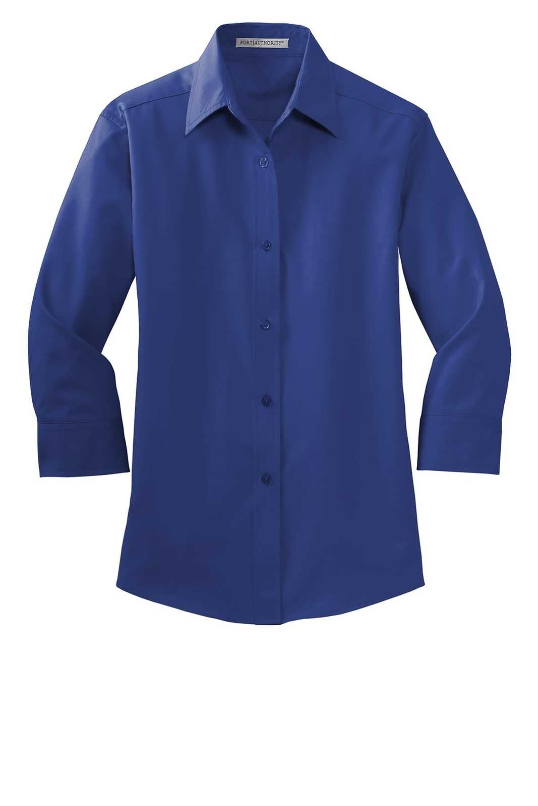 Port Authority L612 Ladies 3/4-Sleeve Easy Care Shirt - Mediterranean Blue - HIT a Double - 5
