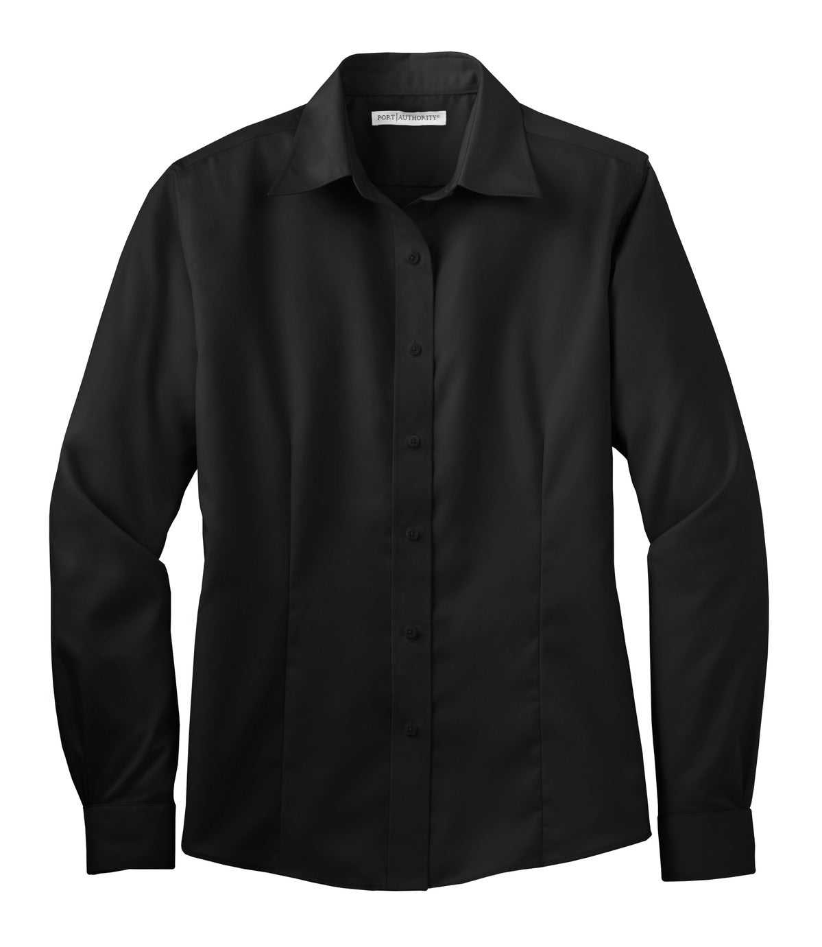 Port Authority L638 Ladies Non-Iron Twill Shirt - Black - HIT a Double - 5
