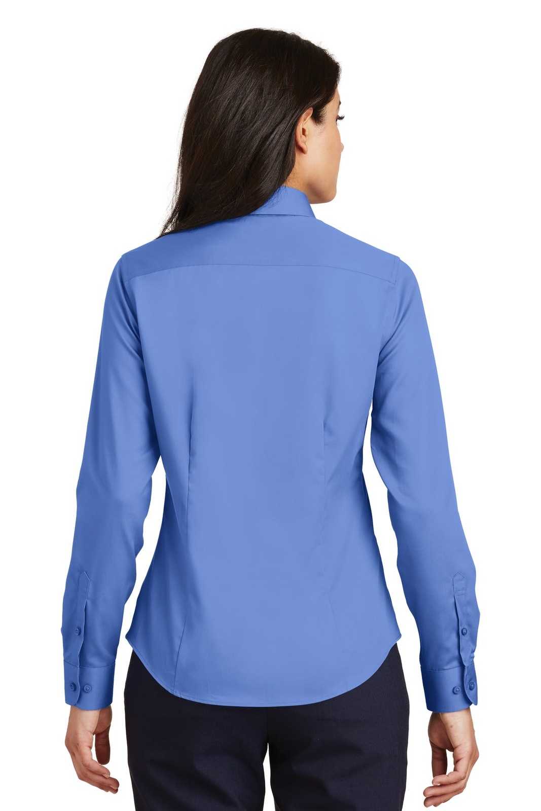 Port Authority L638 Ladies Non-Iron Twill Shirt - Ultramarine Blue - HIT a Double - 2